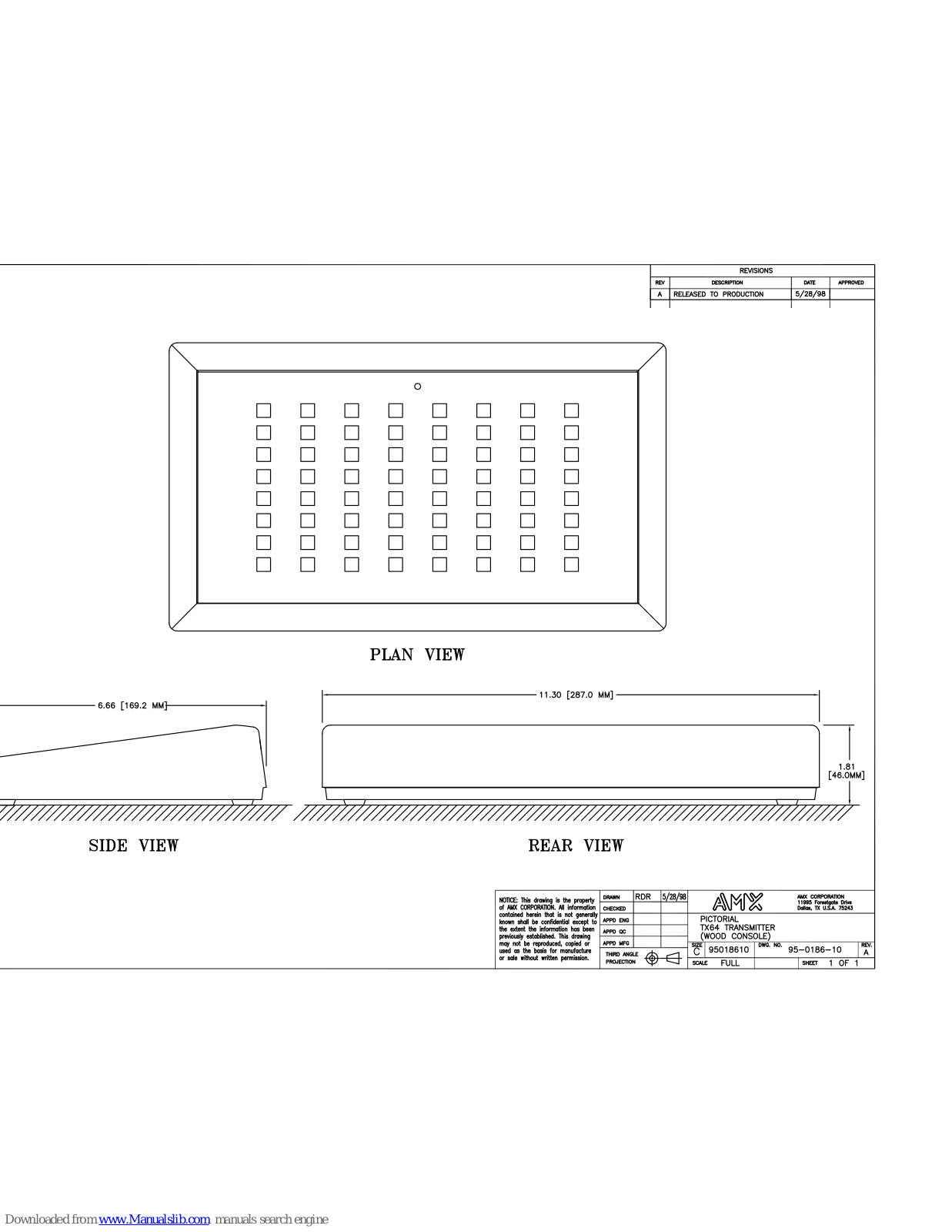 AMX TX64 Schematic Diagram