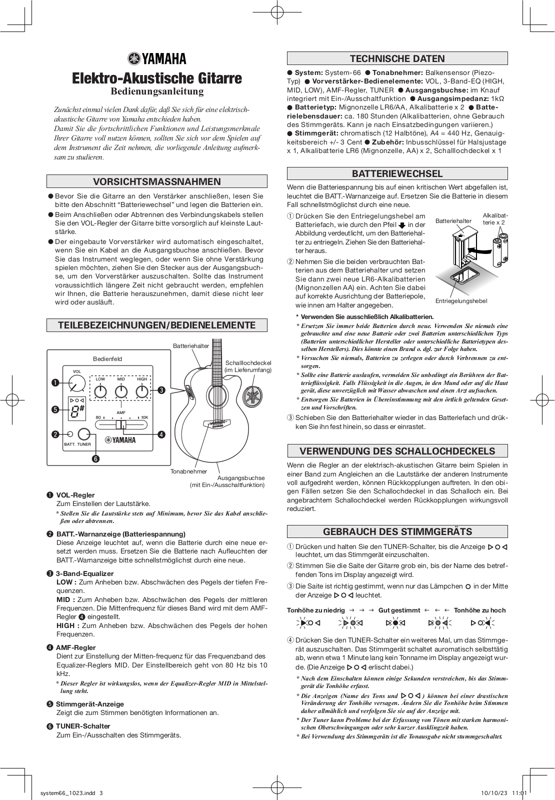 Yamaha A1R, AC1R, A1M, AC1M User Manual