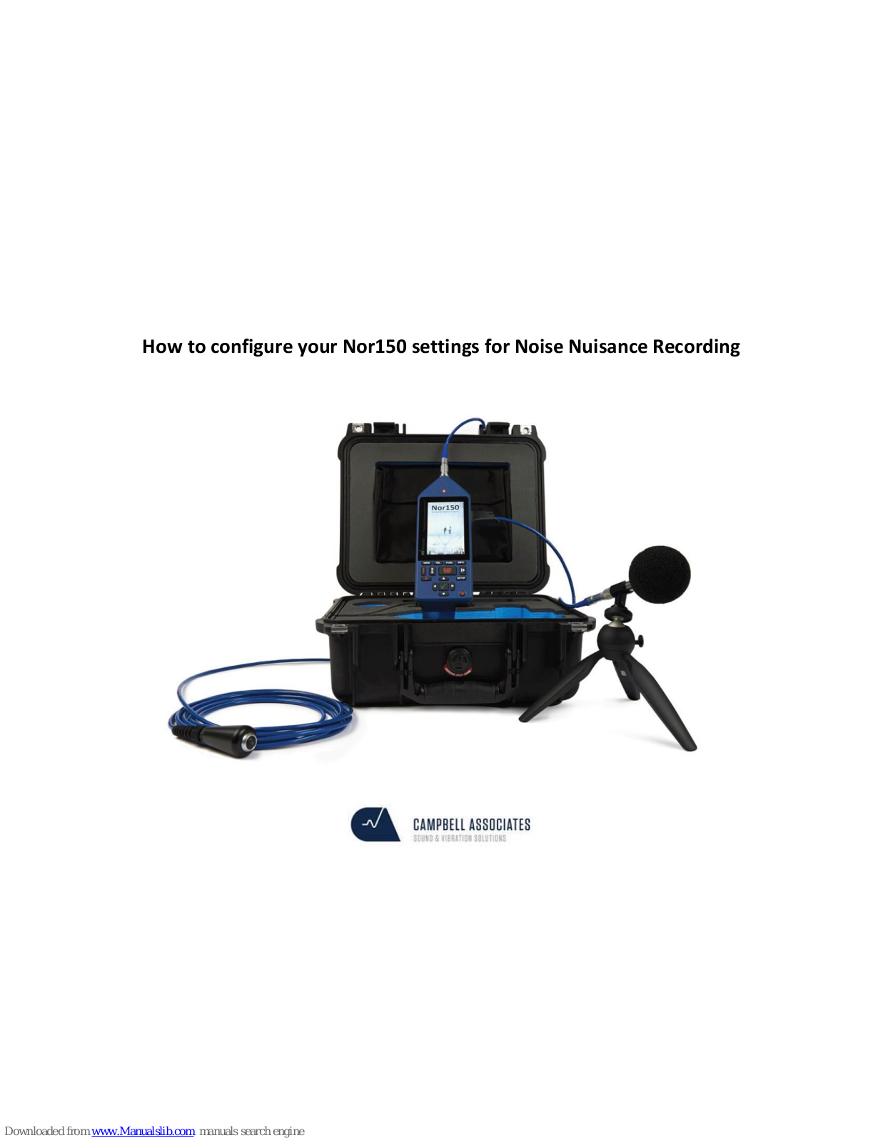 Campbell Nor150 Setup Manual - ManualMachine.com