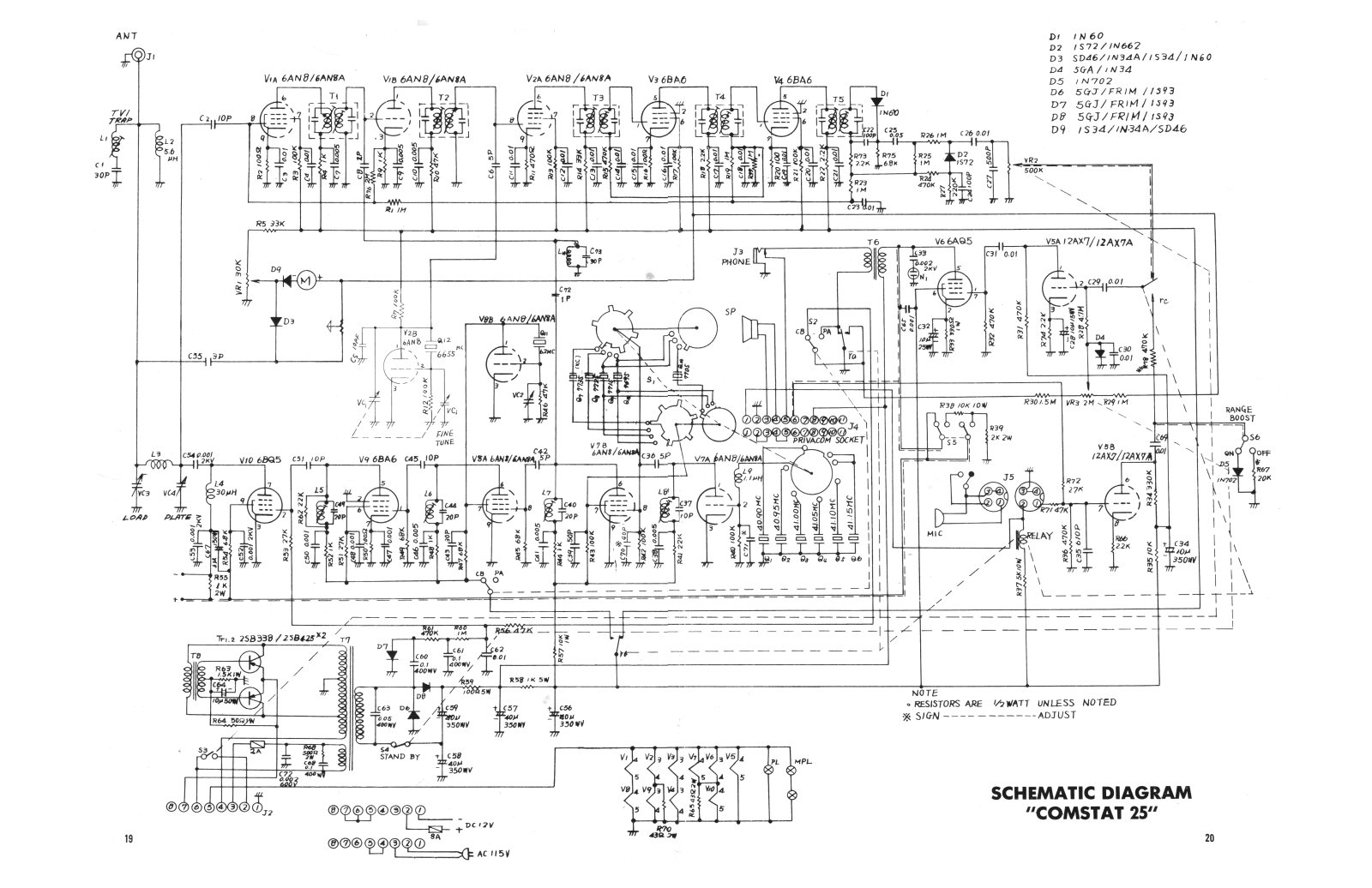 Lafayette Comstat 25 Schematic