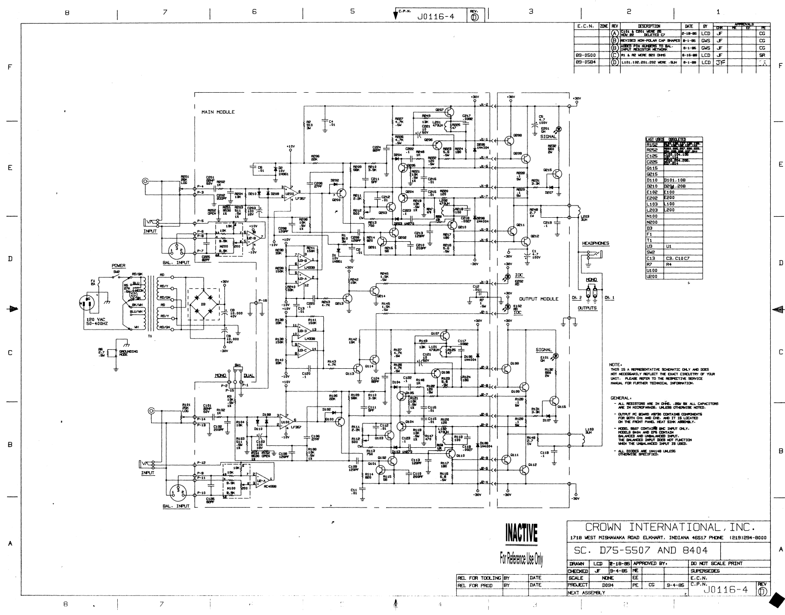 Crown D75-J0116-4, d-75 User Manual