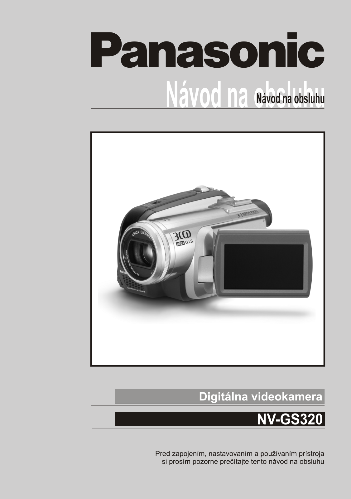 Panasonic NV-GS320 User Manual