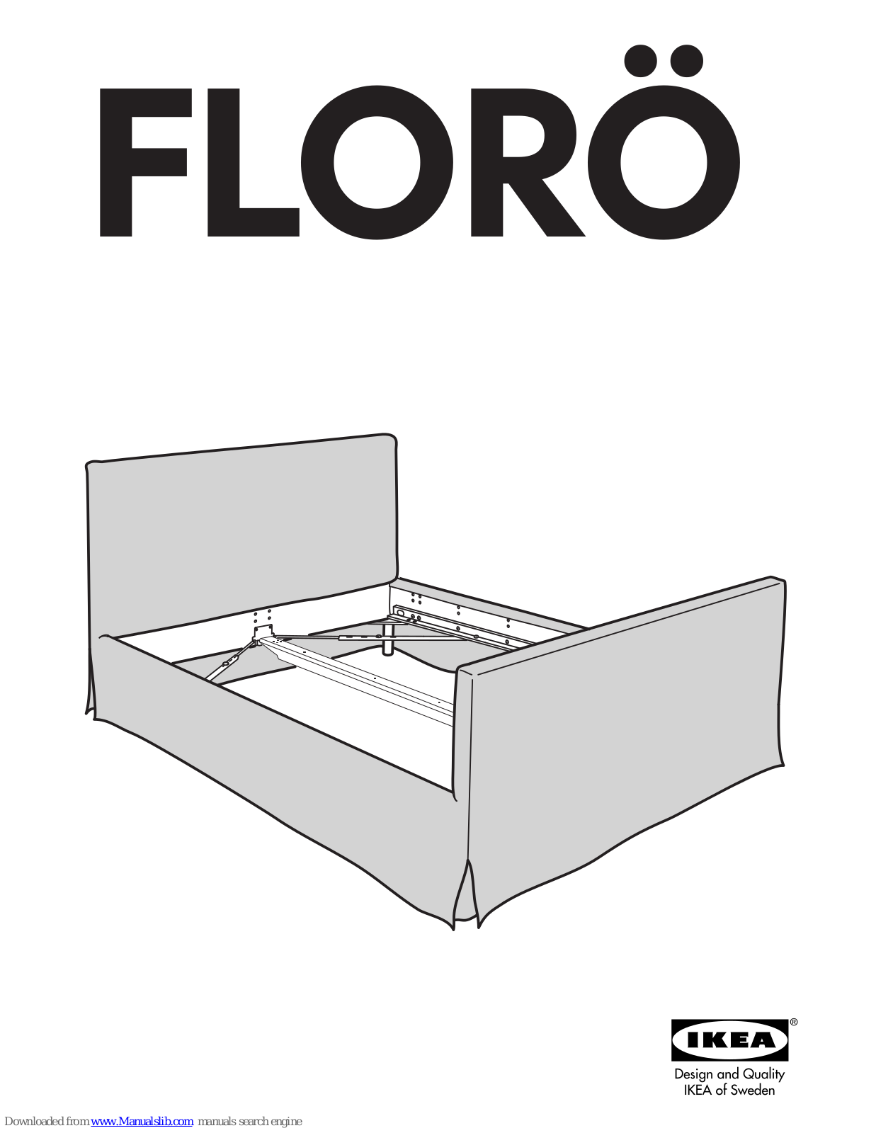 IKEA FLORO BED FRAME FULL, QUEEN & KING, FLORÖ Instructions Manual