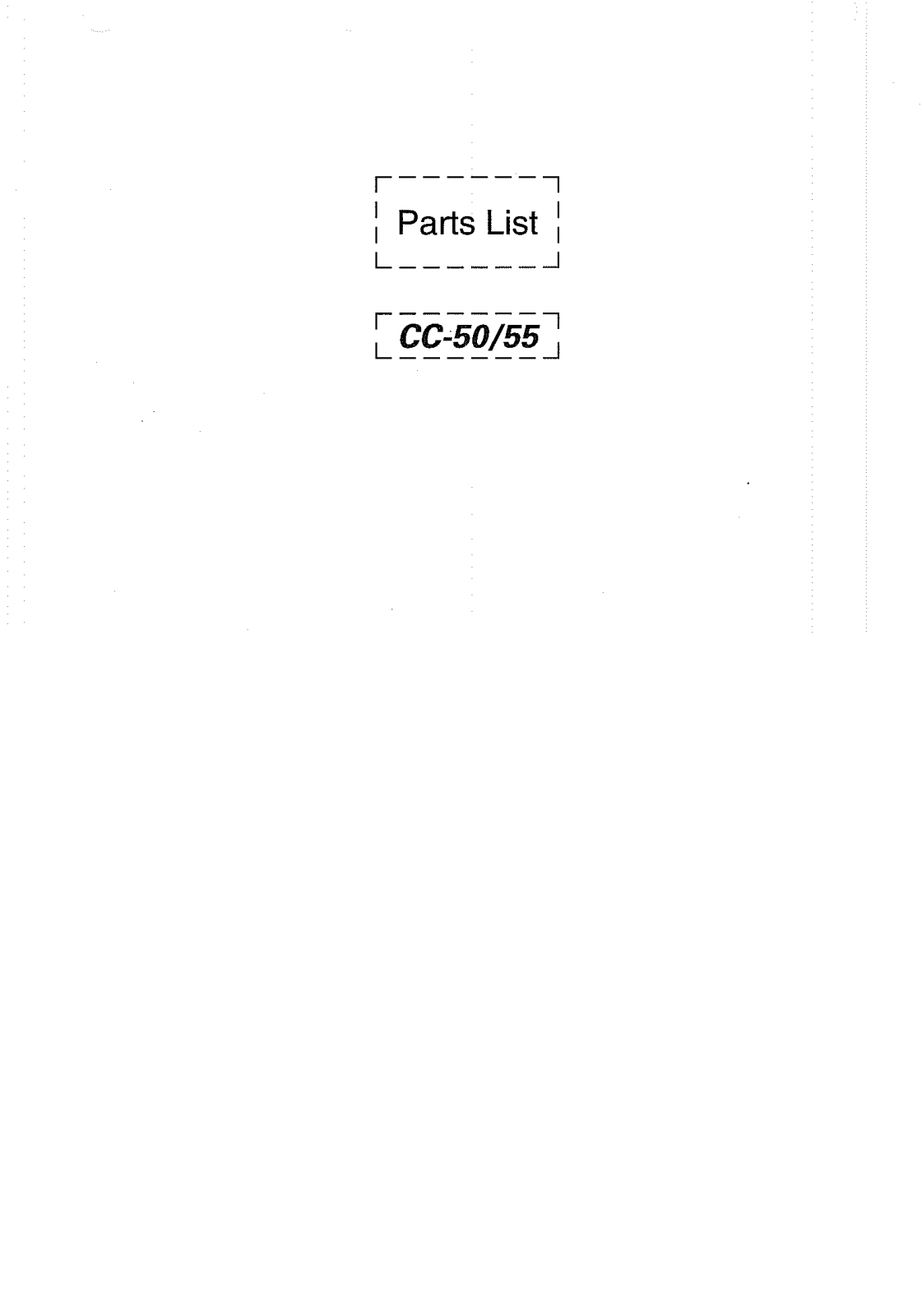 Mita CC-50, CC-55 Parts List - ManualMachine.com