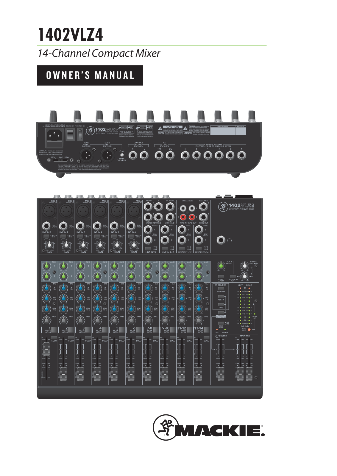 Mackie 1402-VLZ4 User manual