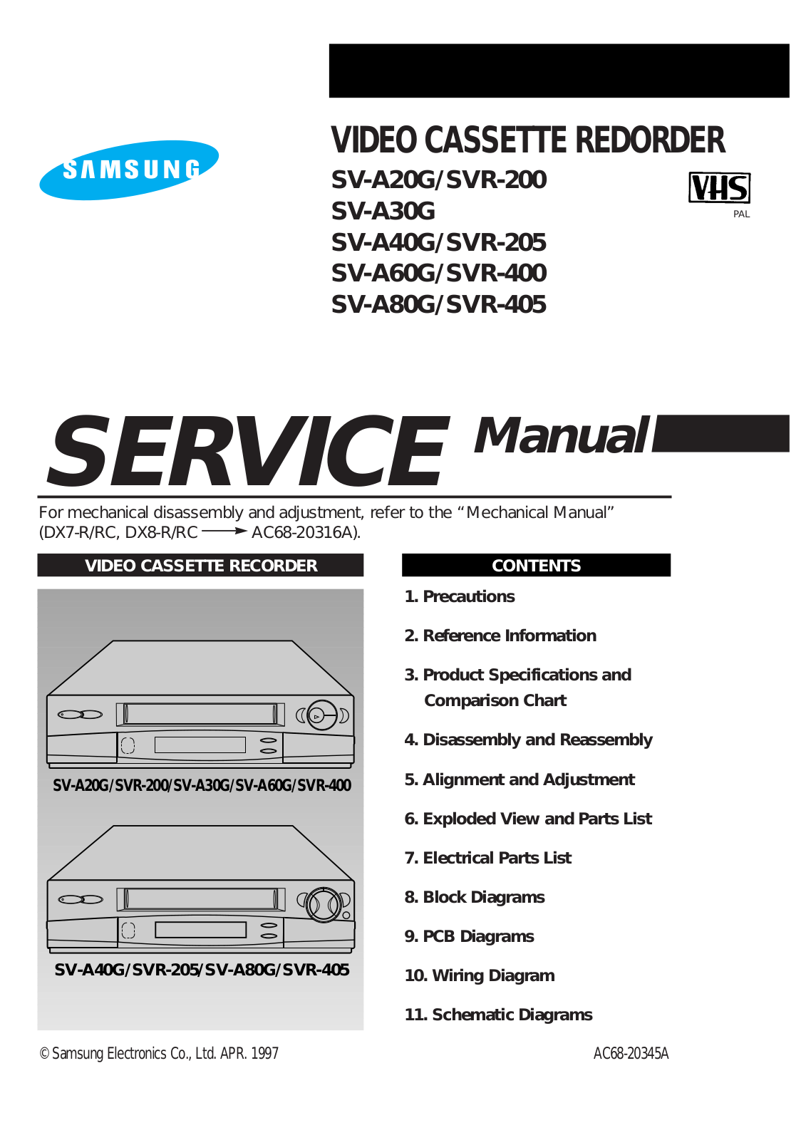 SAMSUNG SVA20GCIS Service Manual