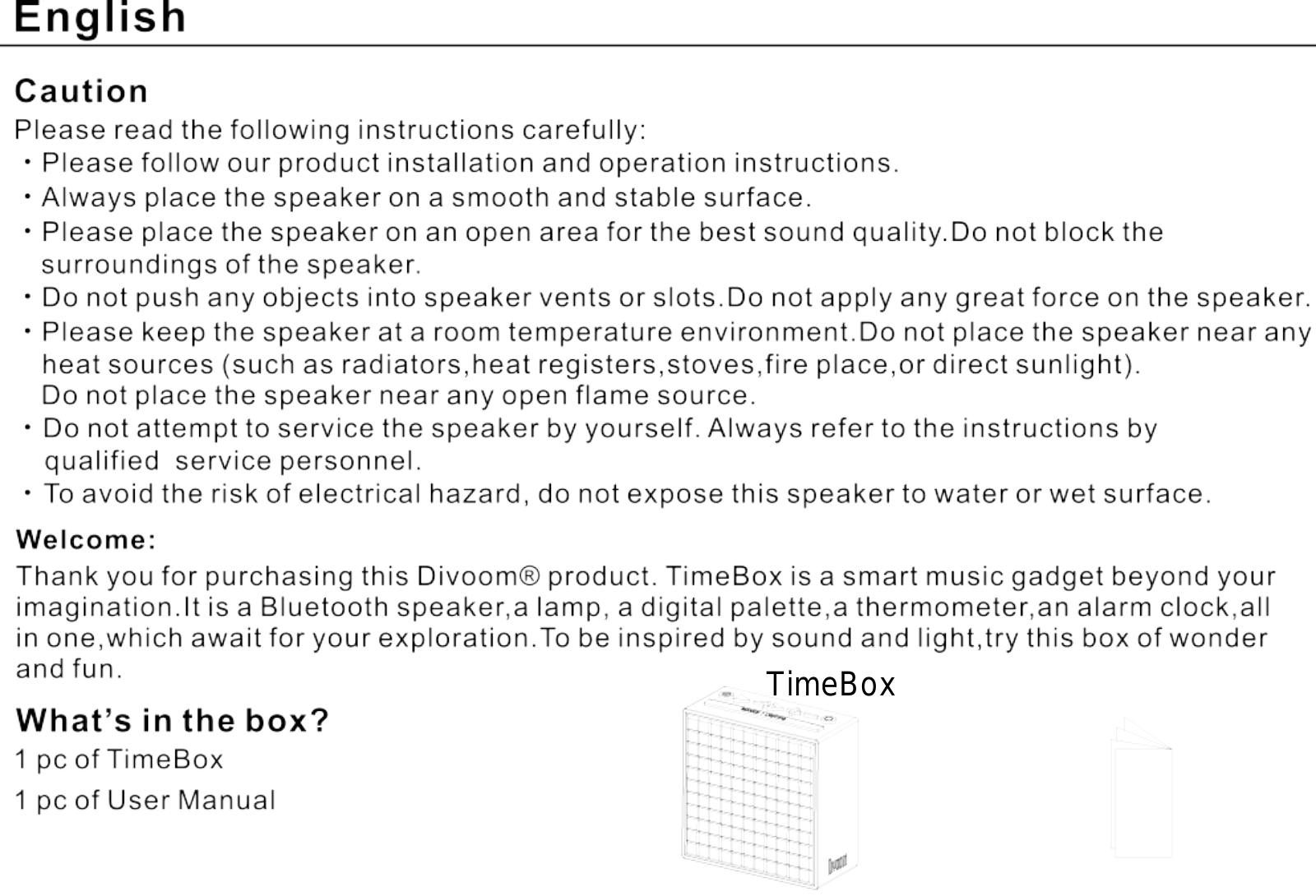 divoom TimeBox User Manual