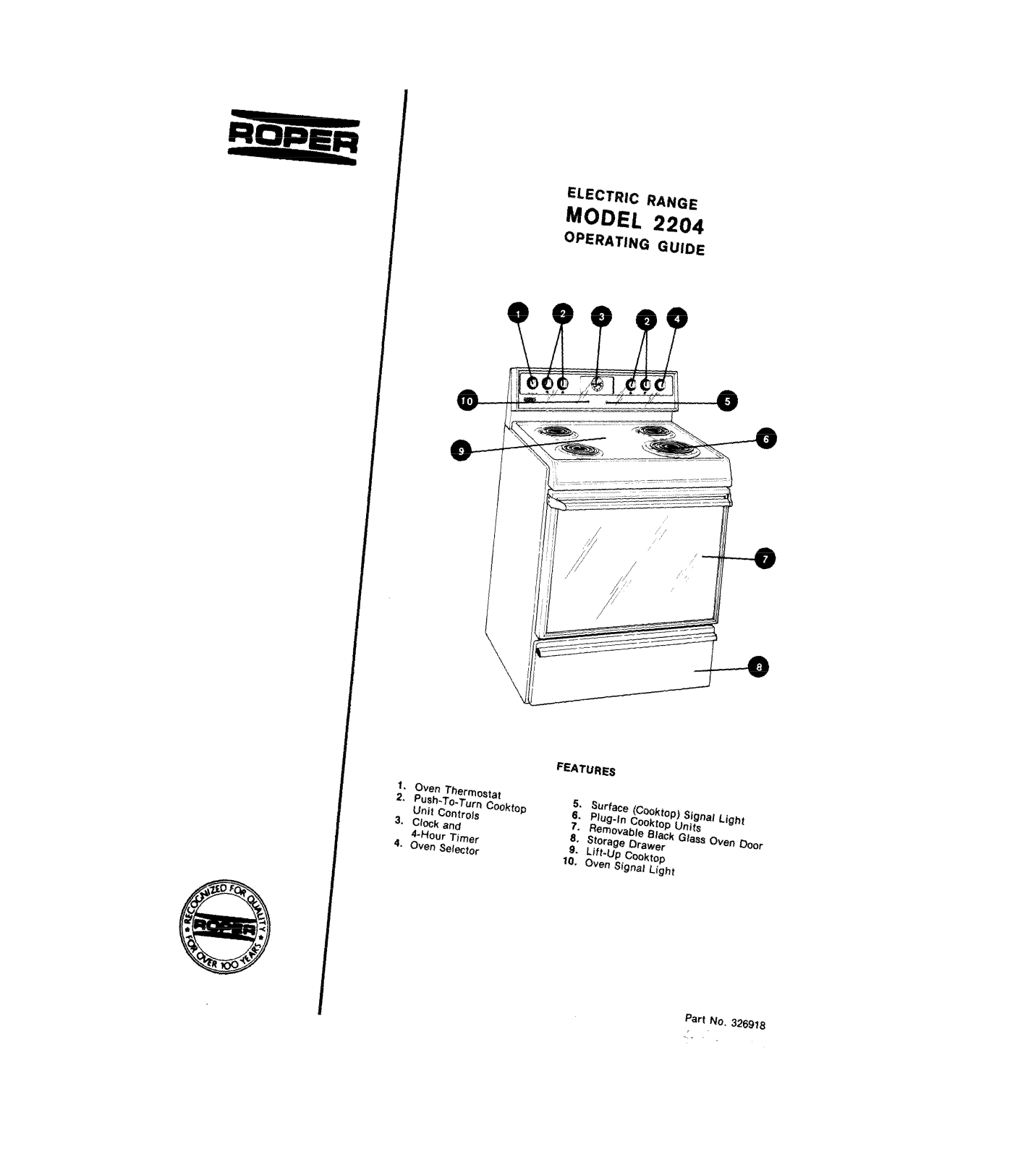 Roper 2204 Owner's Manual - ManualMachine.com