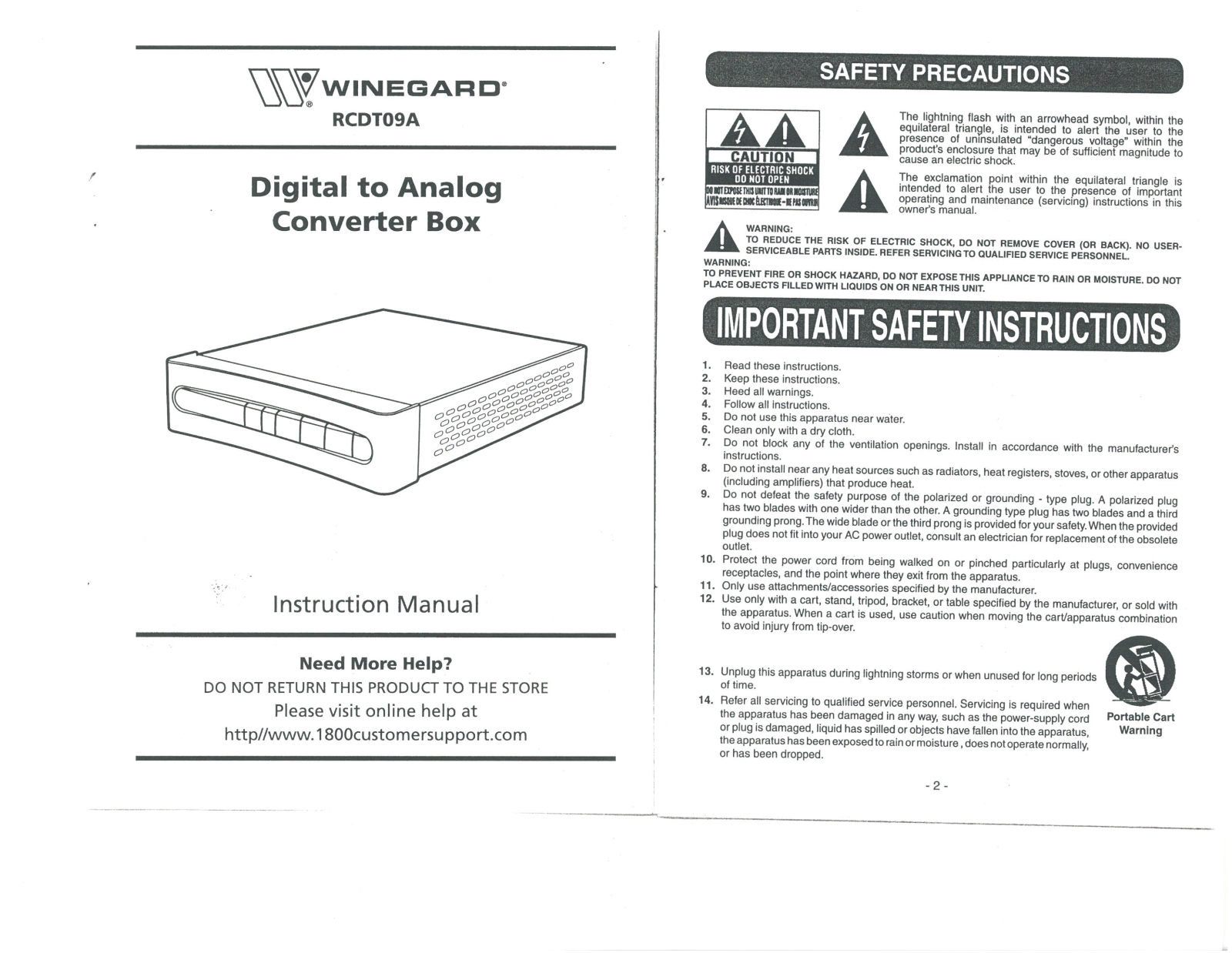 Winegard RCDT09A User Manual 2