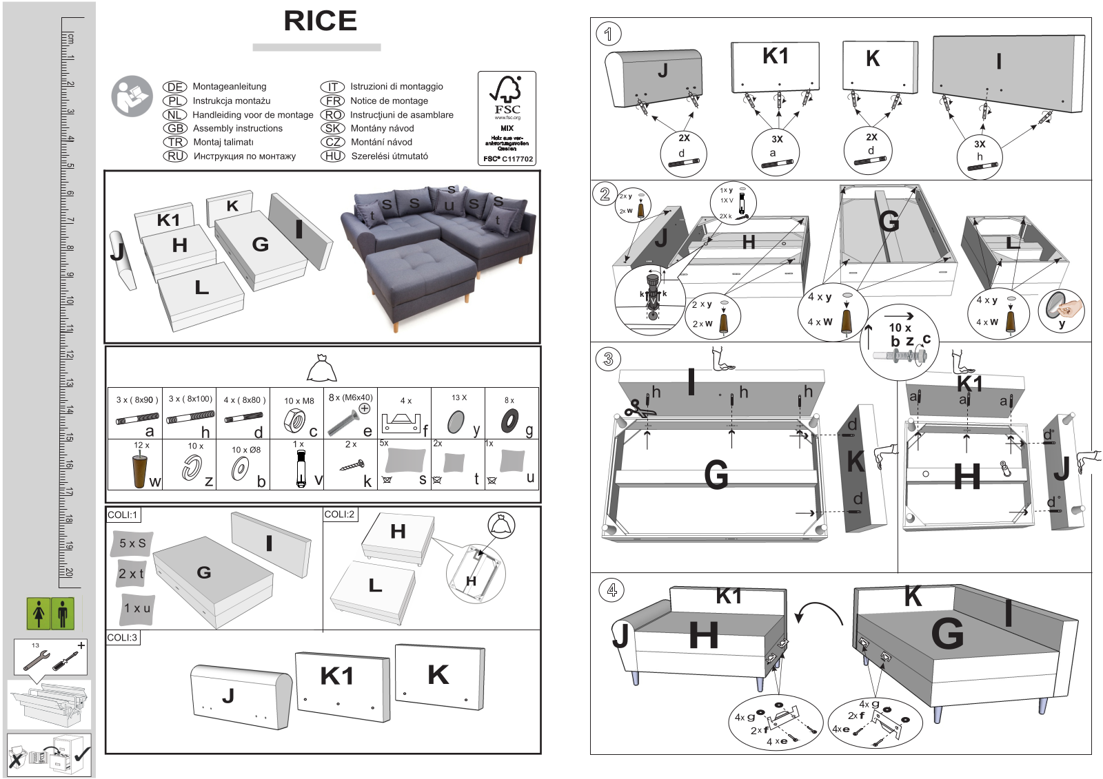 Home affaire Rice Assembly instructions