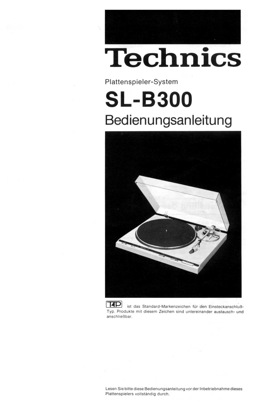 Technics SL-B-300 Owners Manual