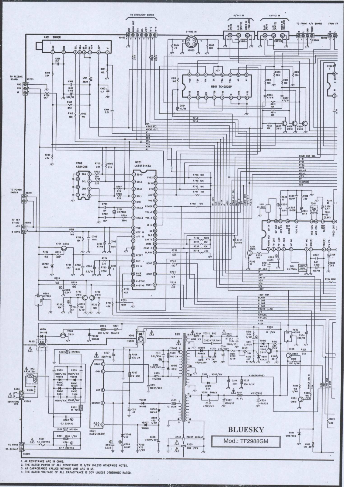 BlueSky TF2988GM Schematic