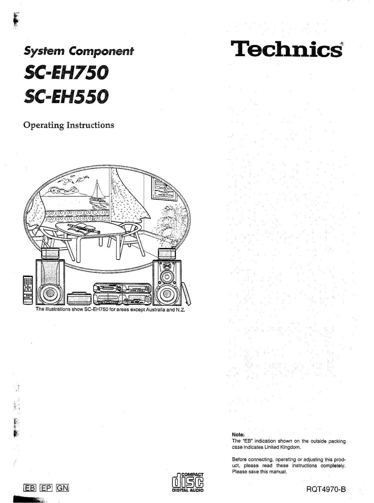 Technics SCEH-550, SCEH-750 Owners manual