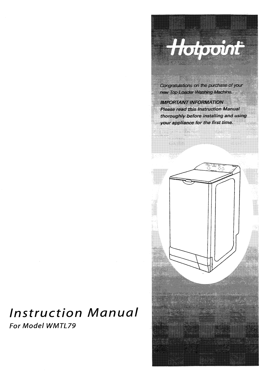 Hotpoint-Ariston HBWMTL79 User Manual