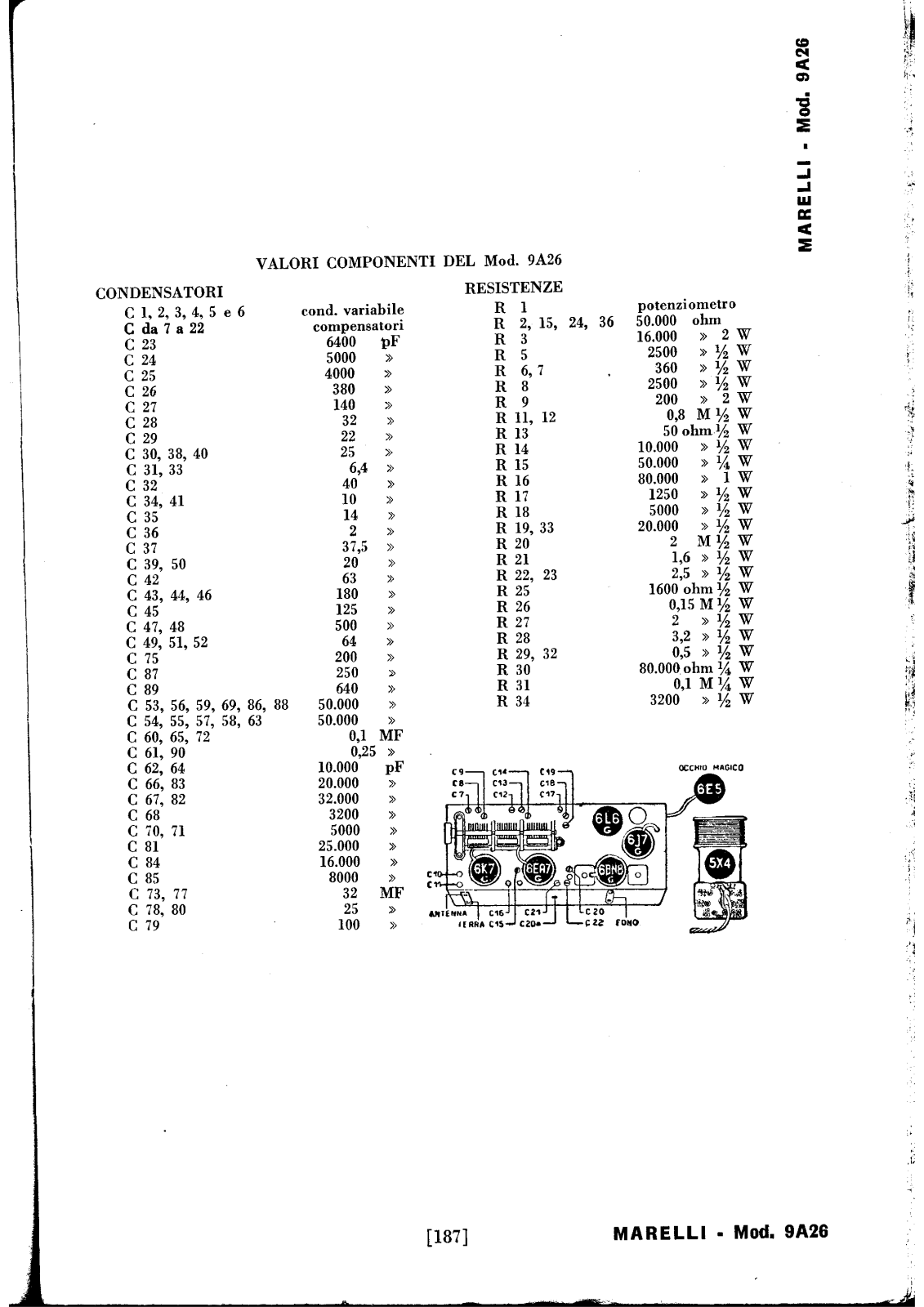 Radiomarelli 9a26 schematic