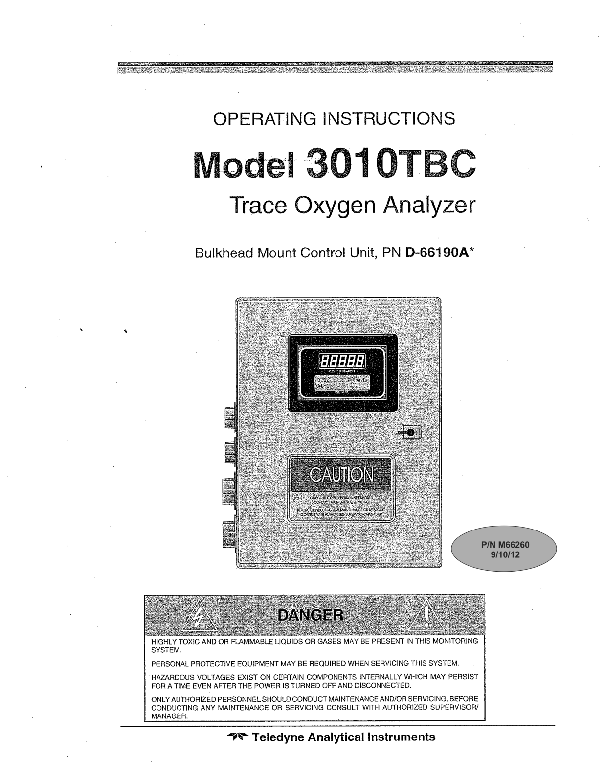 Teledyne 3010TBC User Manual