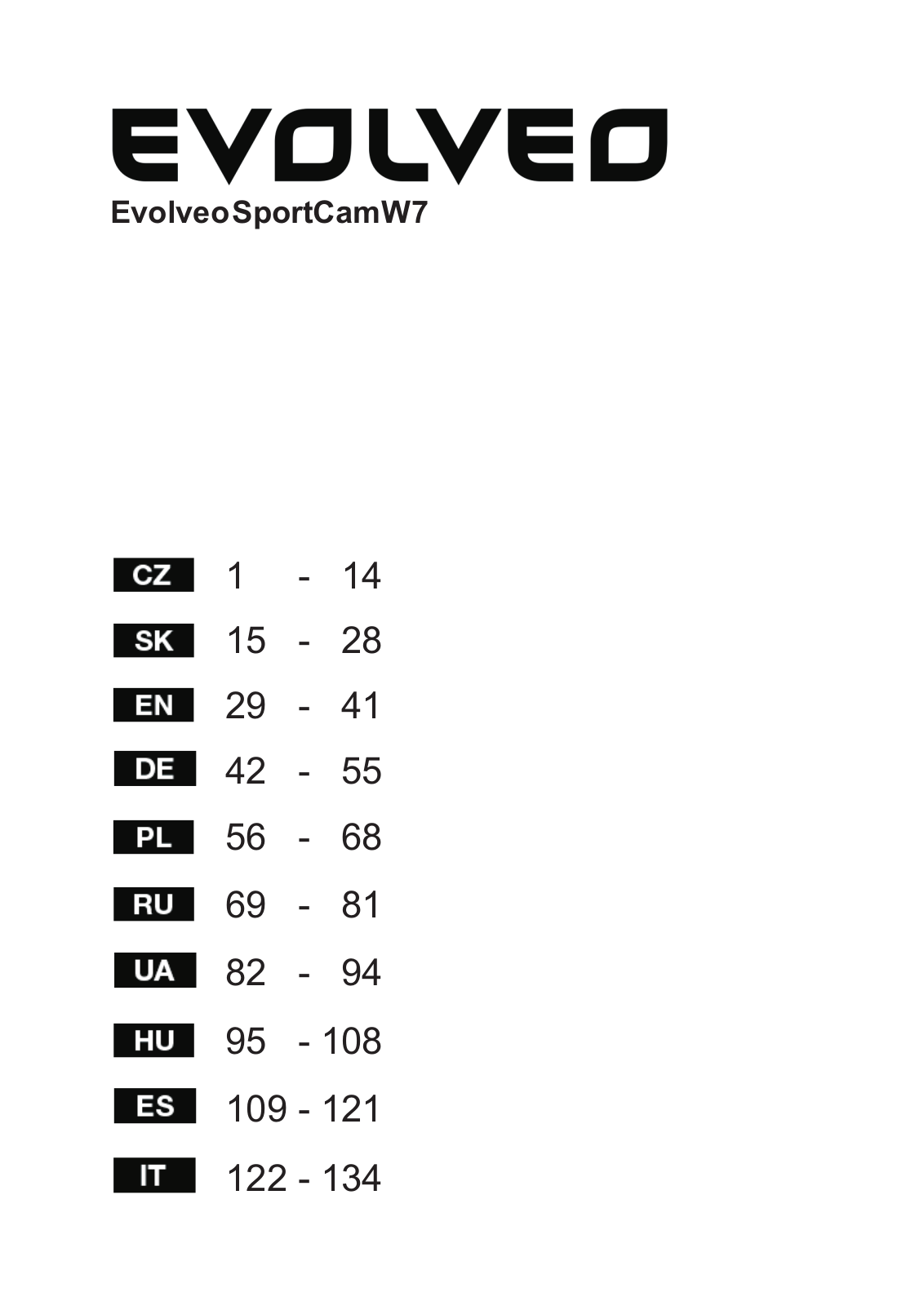 Evolveo SportCam W7 User Manual