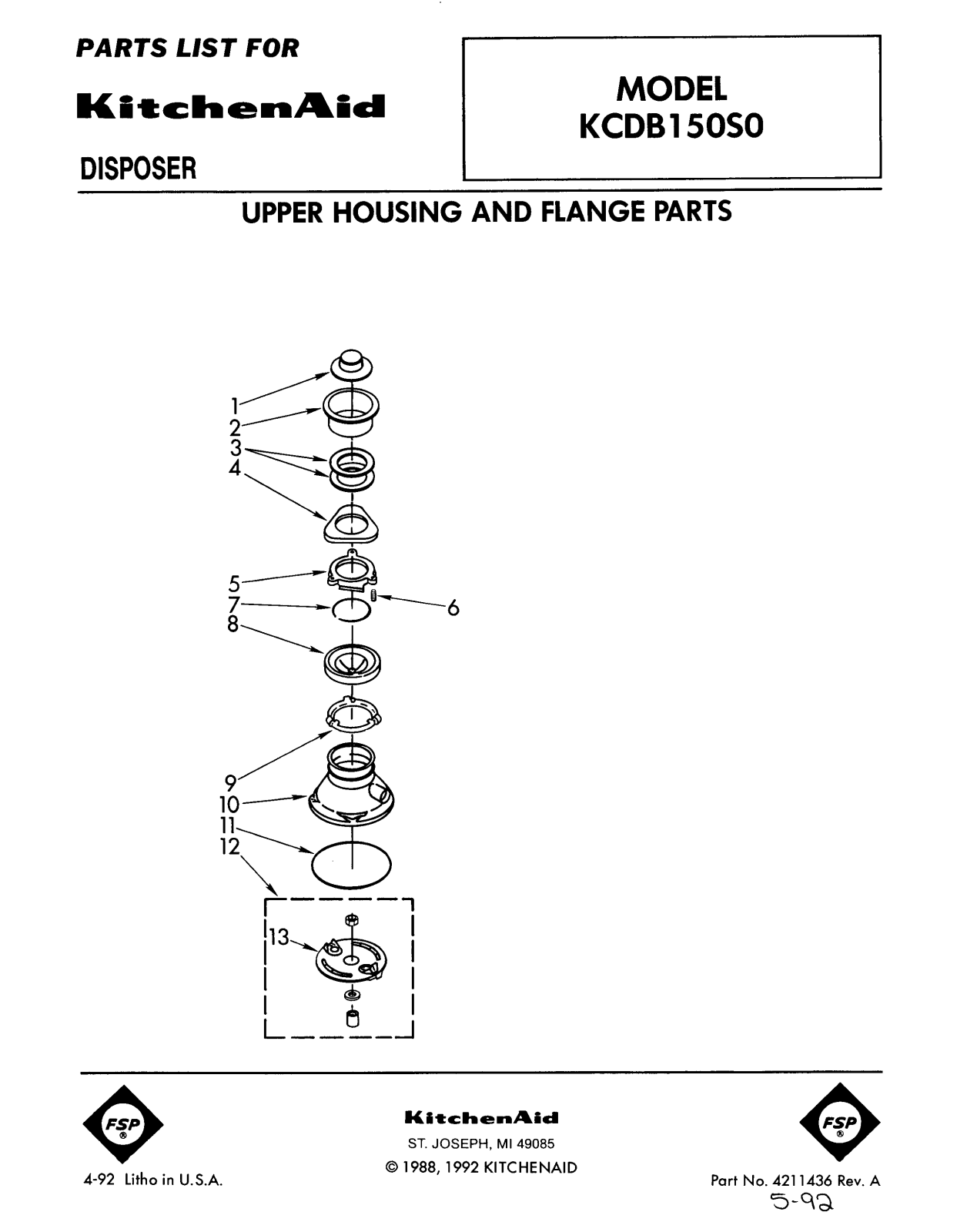 Kitchenaid Kcdb150s0 Installation Template