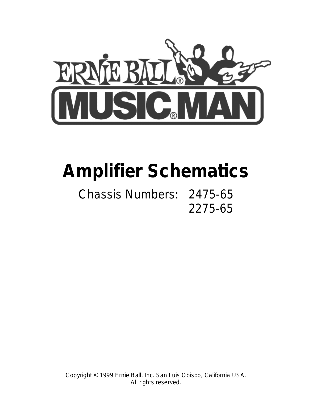 Musicman 2475 65, 2275 65 schematic