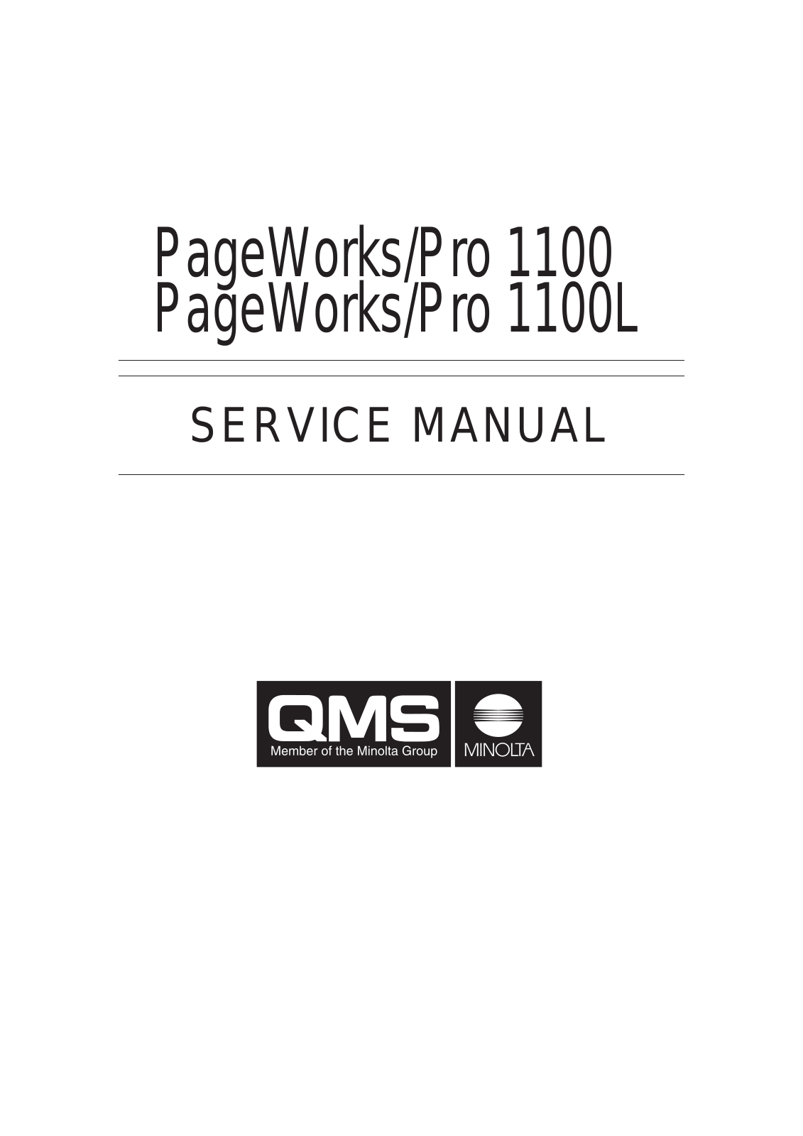 Konica Minolta QMS pagepro 1100 Service Manual