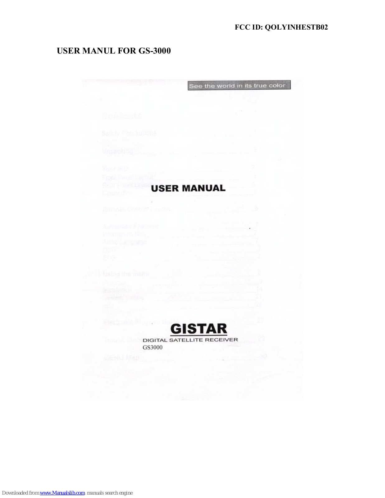 GISTAR GS-3000 User Manual