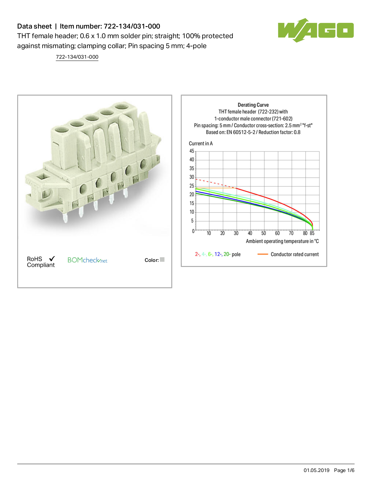 Wago 722-134/031-000 Data Sheet