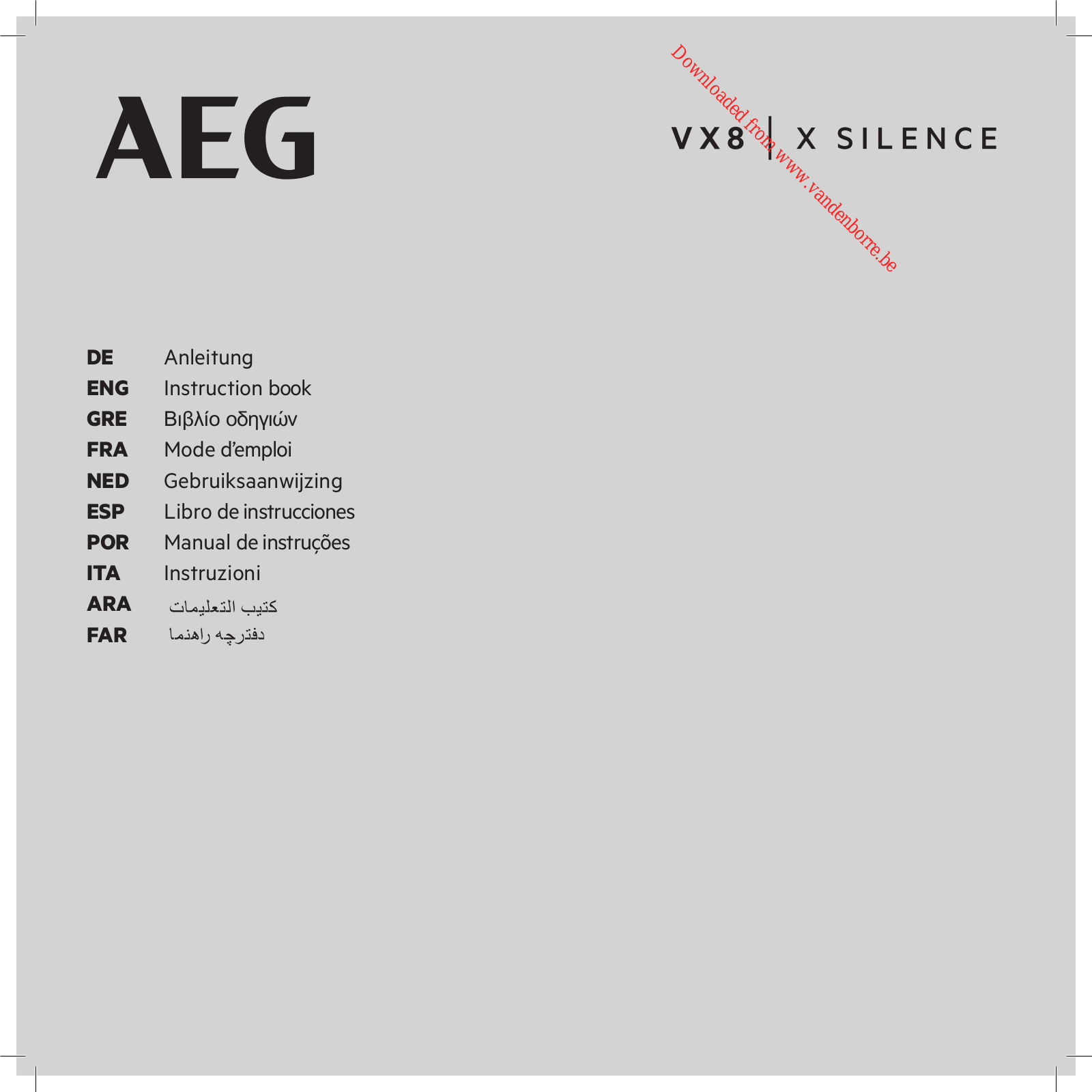 AEG VX8-4-BM-M User Manual