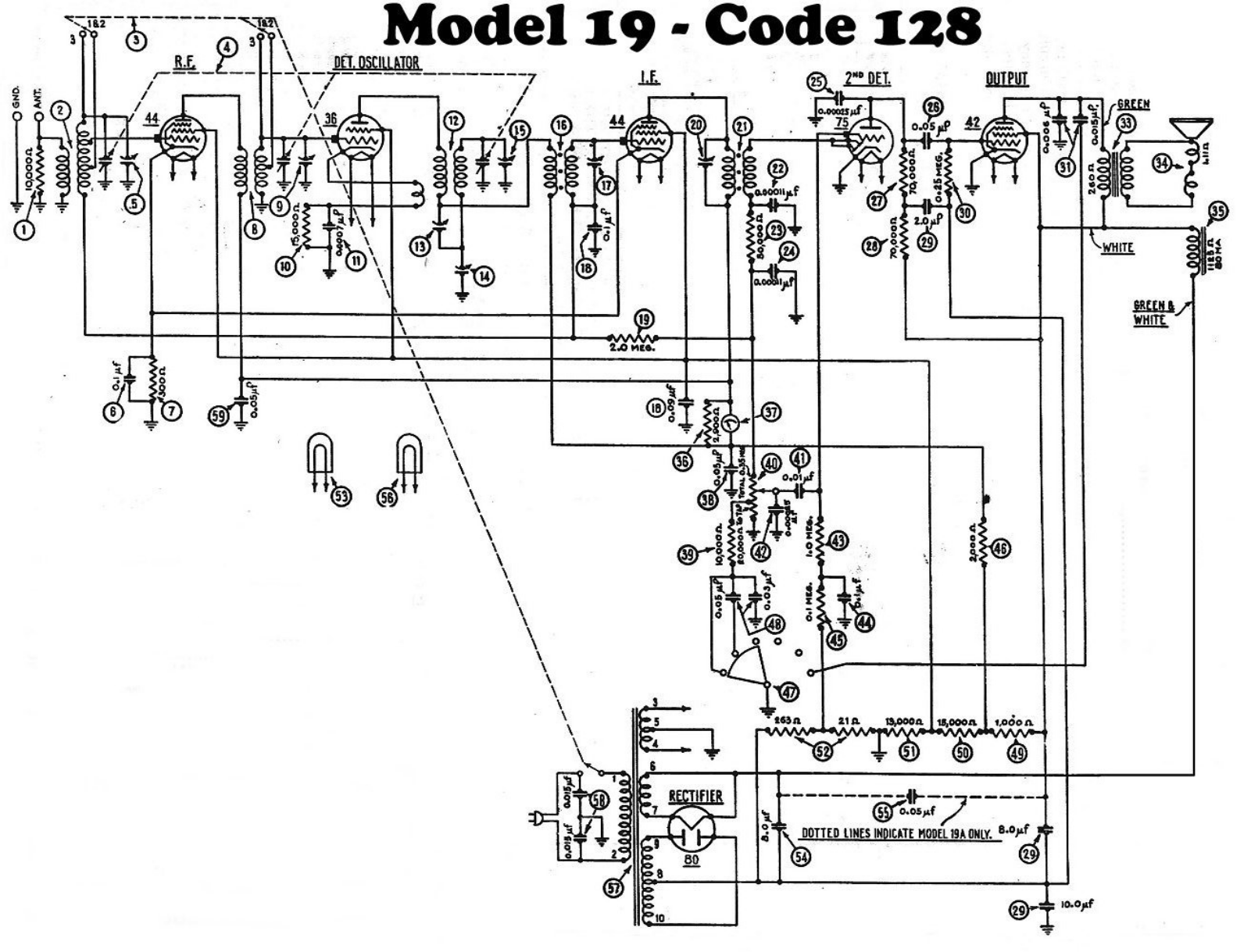 Philco 19128 schematic