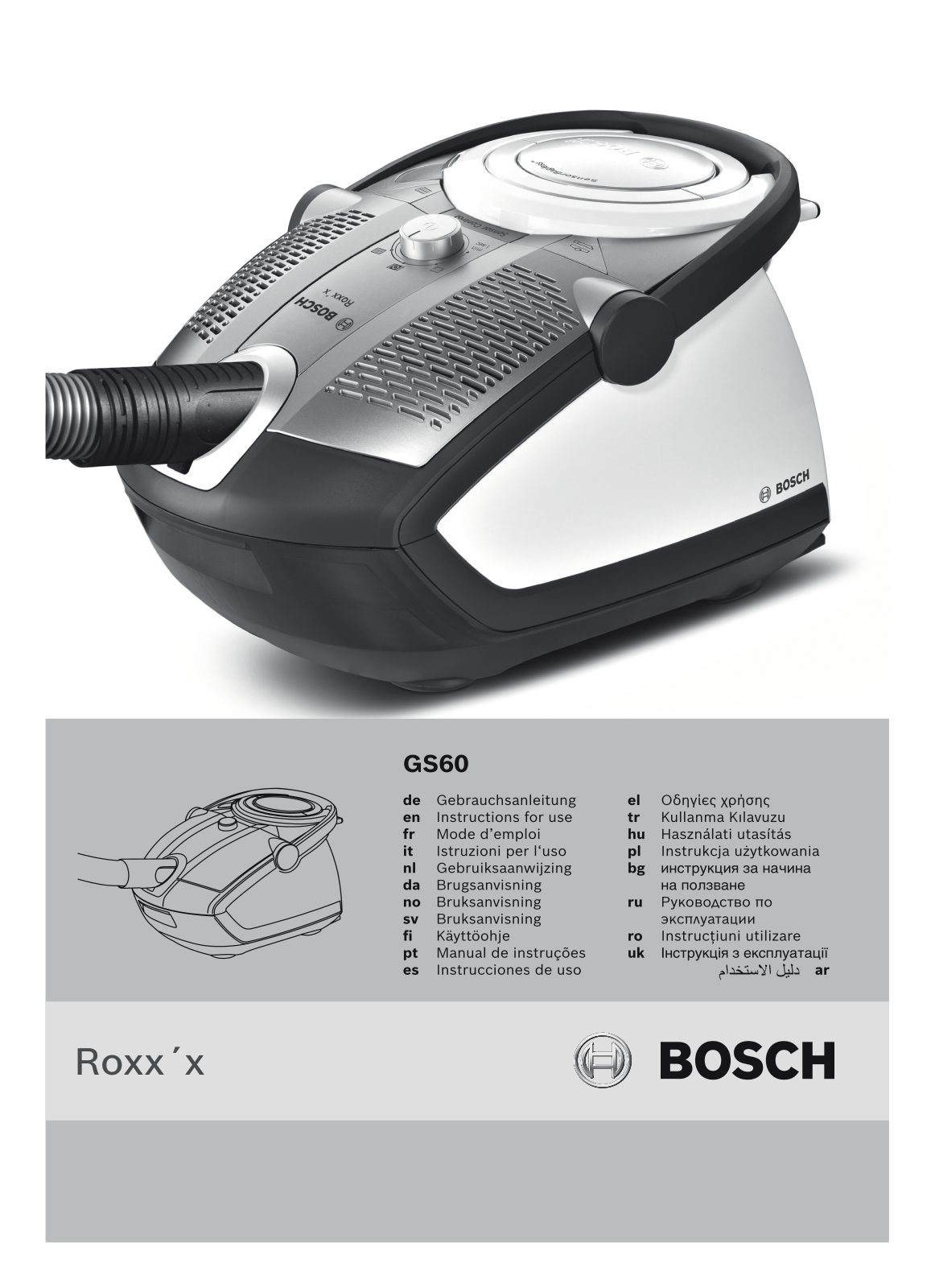 Bosch BGS 62200 User Manual