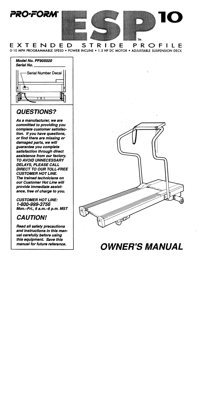 ProForm PF905020 User Manual