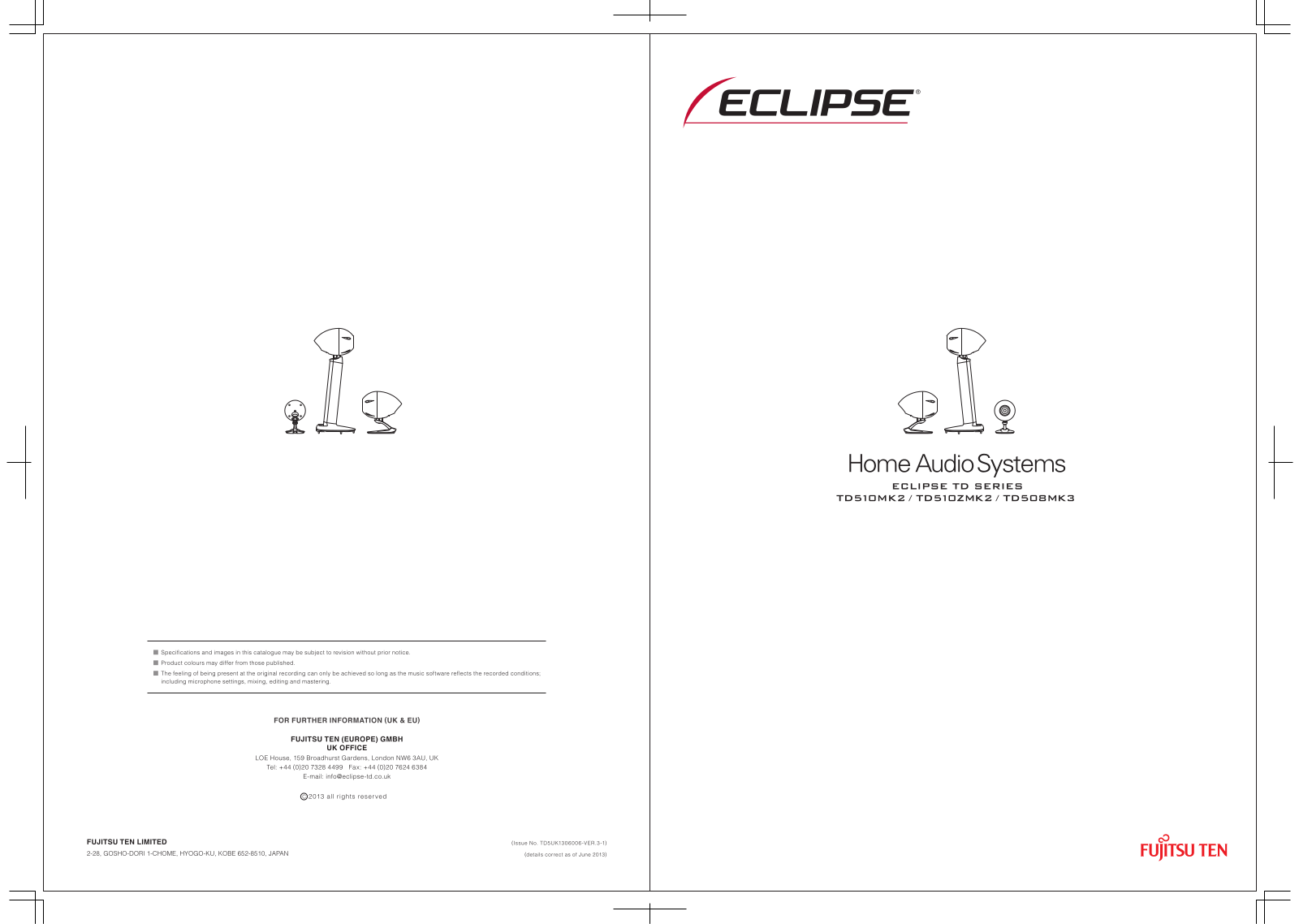 Eclipse TD510ZMK2, TD508MK3, TD510MK2 User Manual