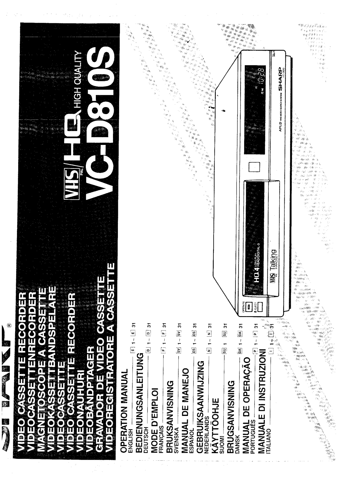 Sharp VC-D810S User Manual