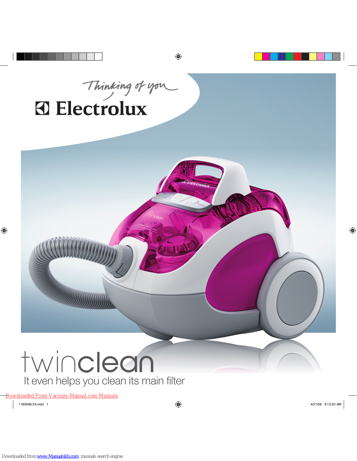 Electrolux twinclean Z 8255 User Manual