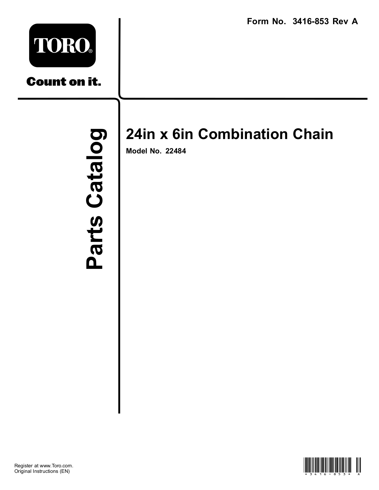 Toro 22484 Parts Catalogue