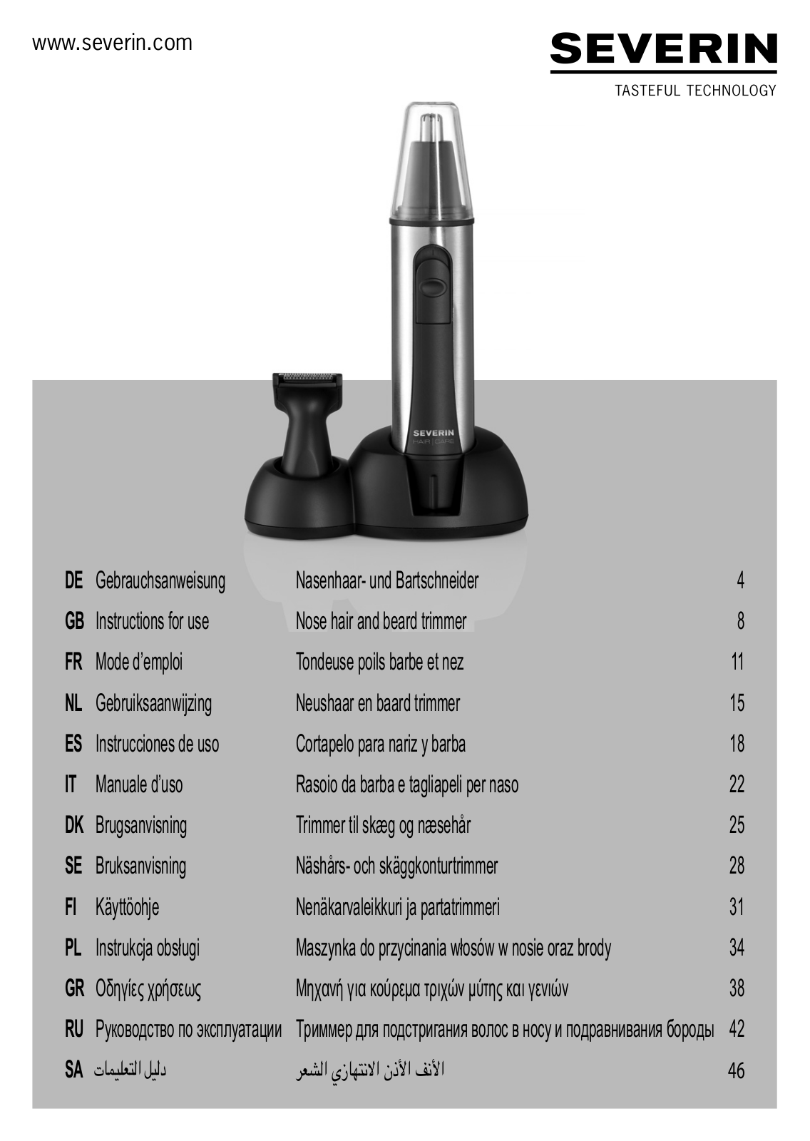 Severin HS 0781 User Manual