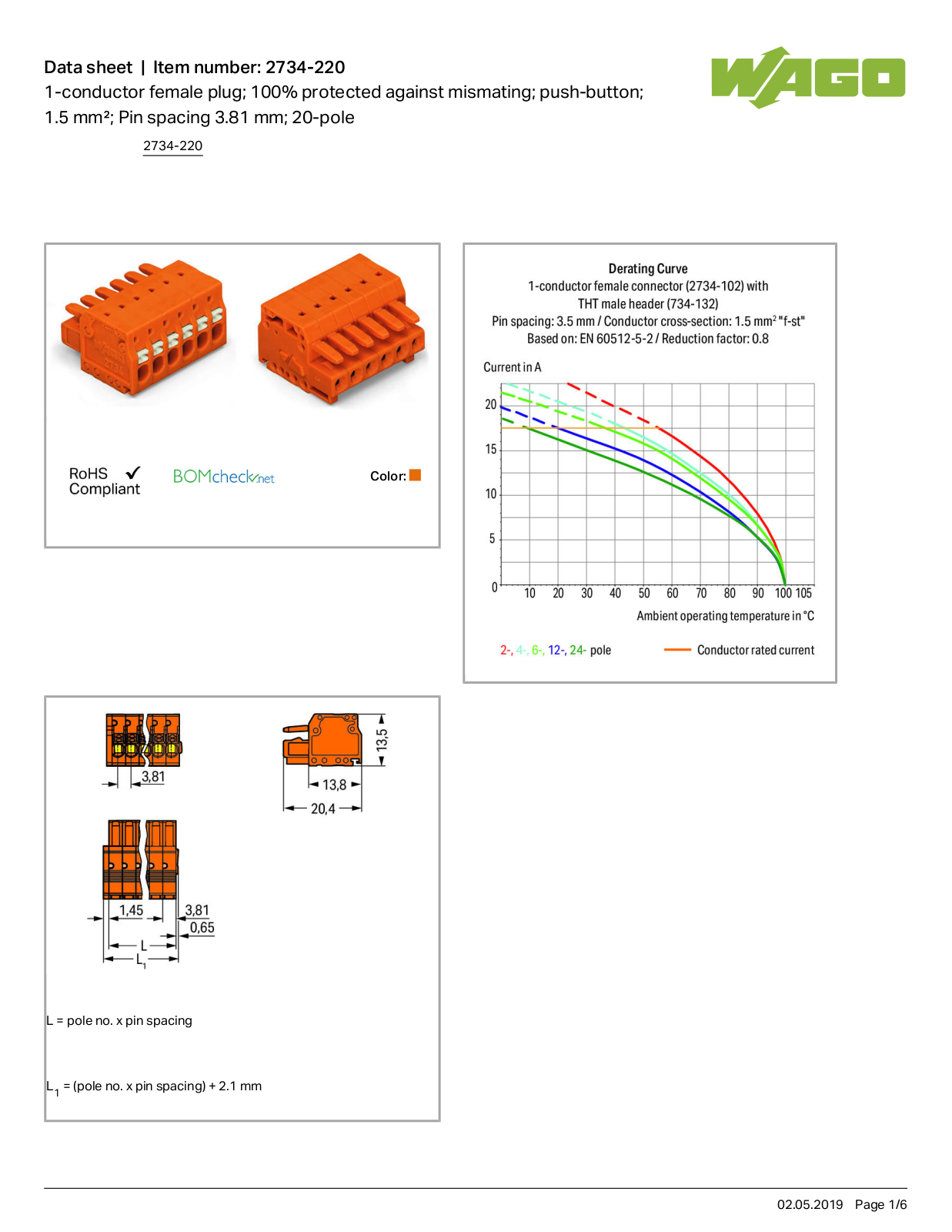 Wago 2734-220 Data Sheet