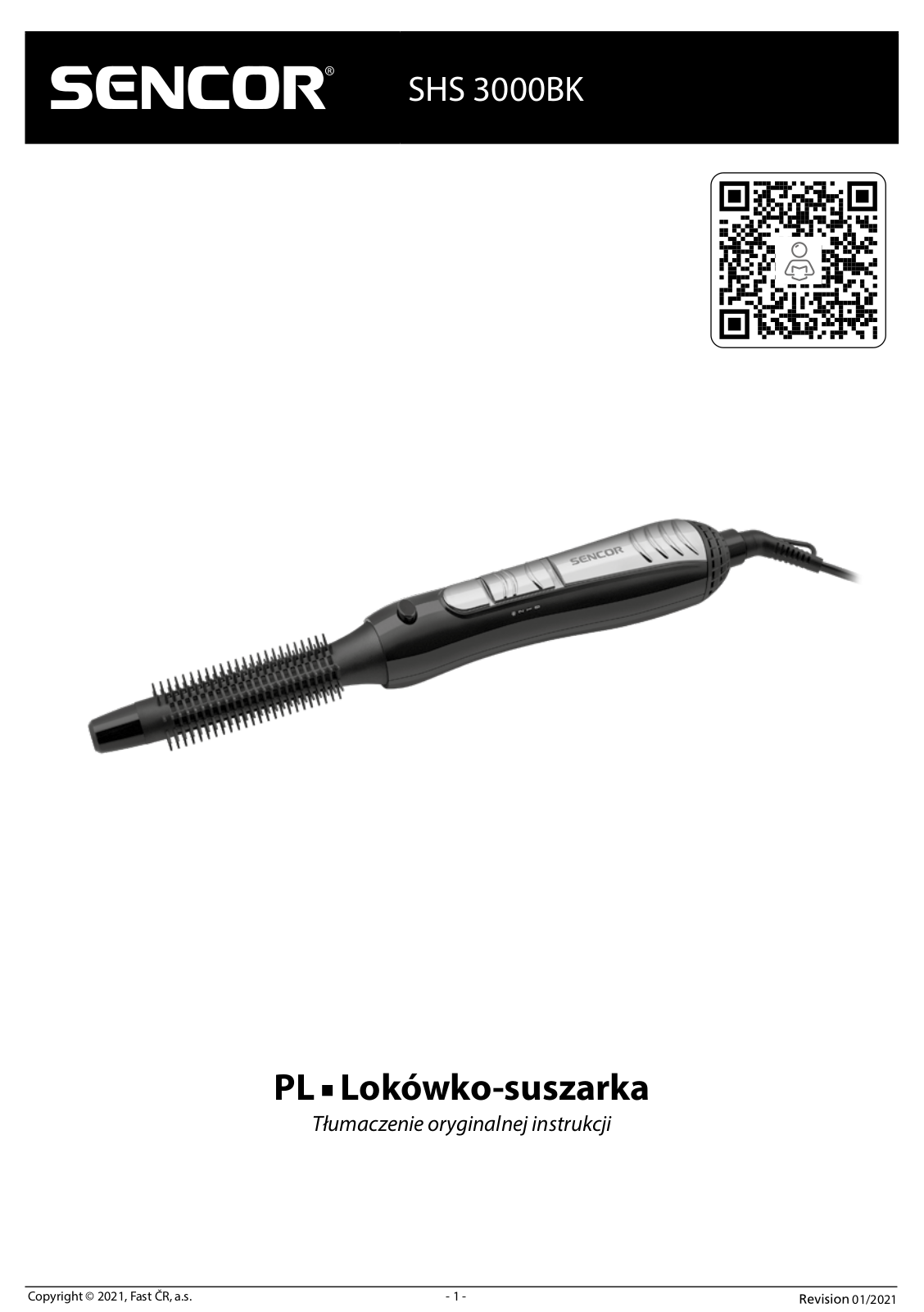 SENCOR SHS 3000BK User guide - ManualMachine.com