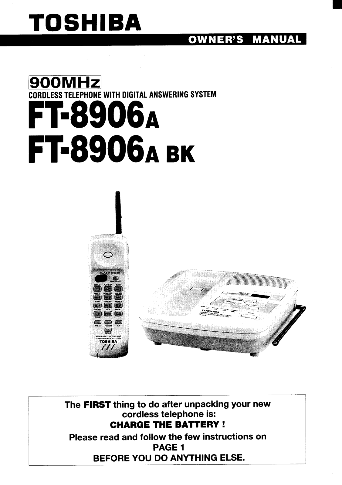 Toshiba FT8906A, FT8906ABK User Manual