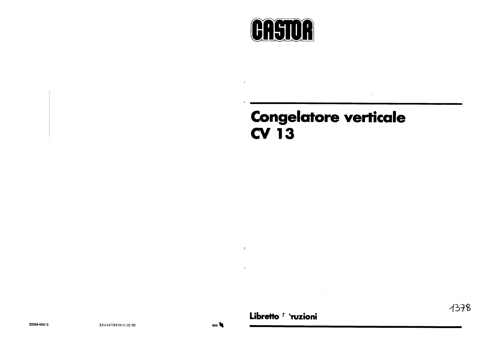 Castor CV13 Instructions Manual