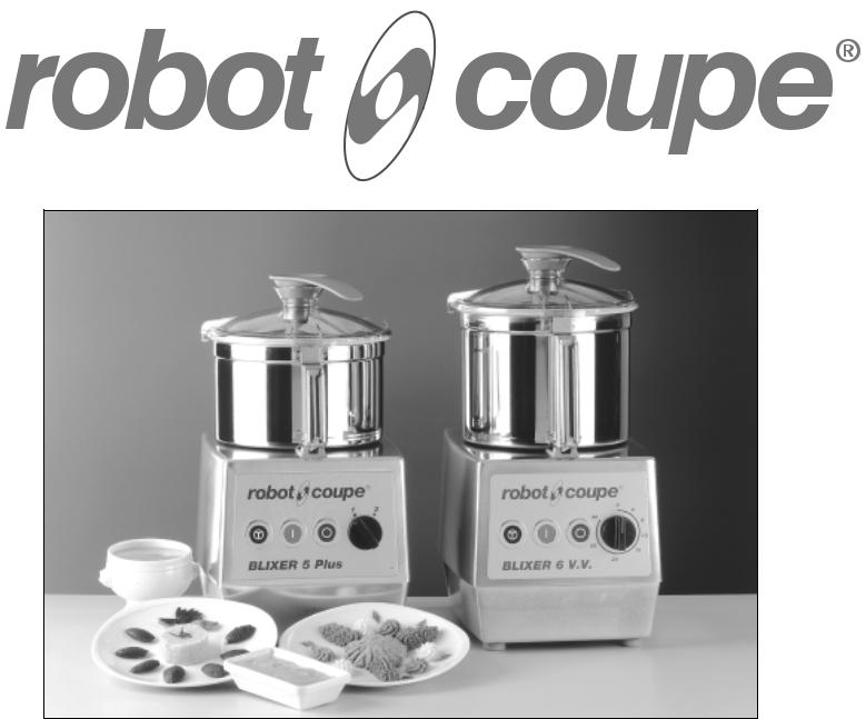 Robot coupe Blixer 6 V.V. User Manual
