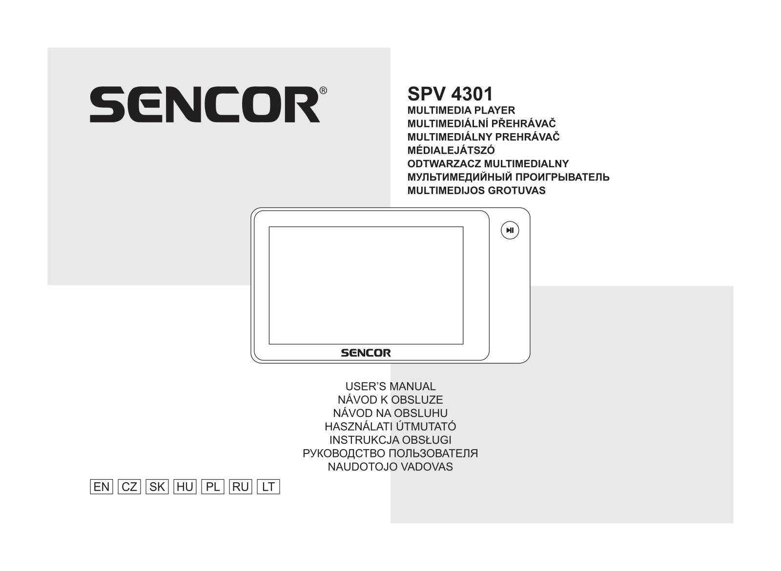 Sencor SPV 4301 User Manual