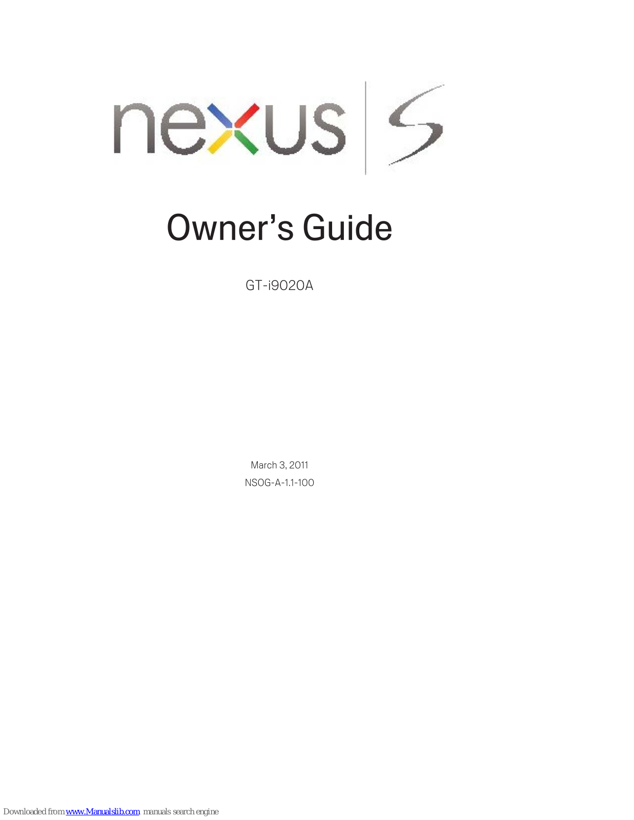 Google Nexus S GT-i9020A Owner's Manual