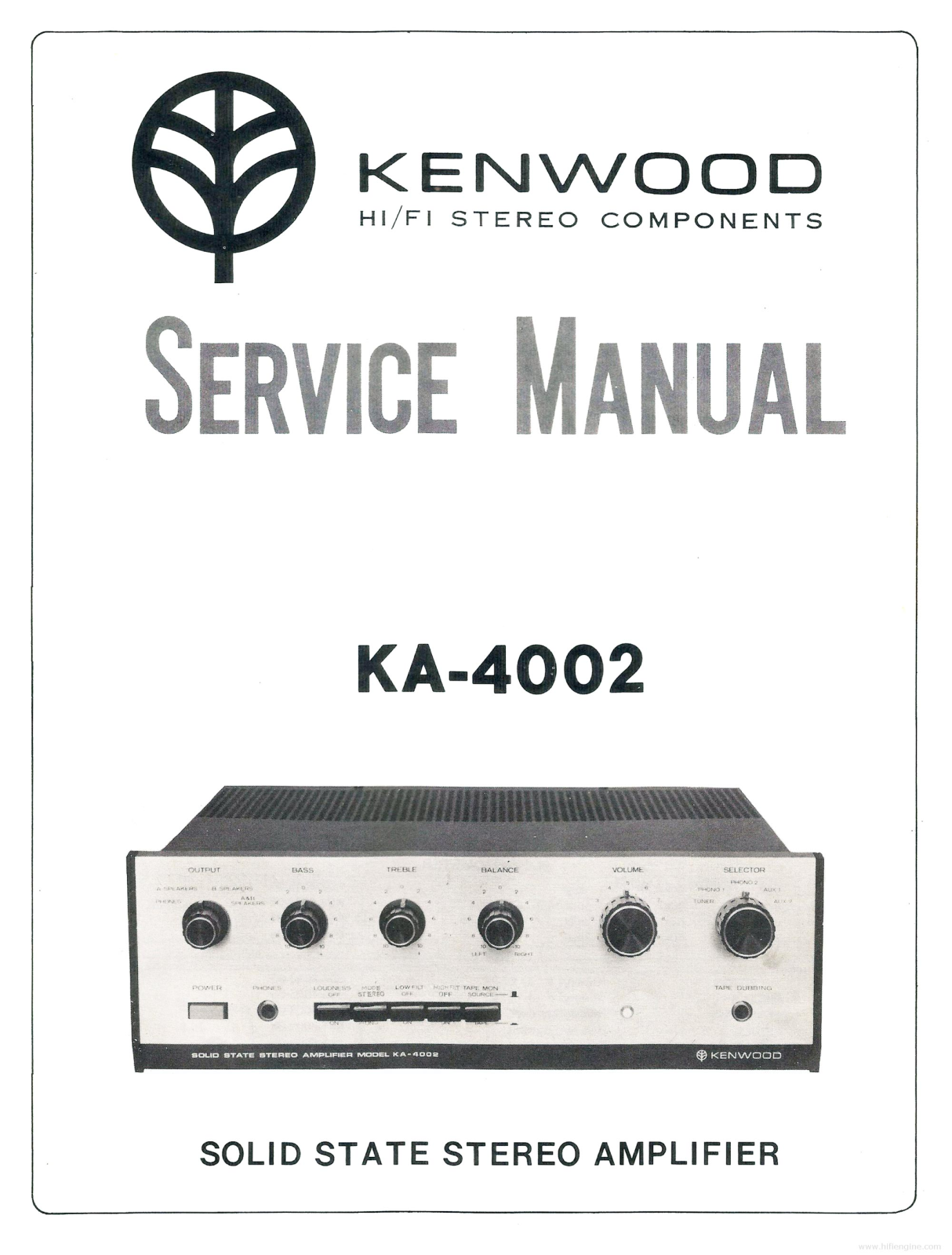 Kenwood ka 4002 Service Manual