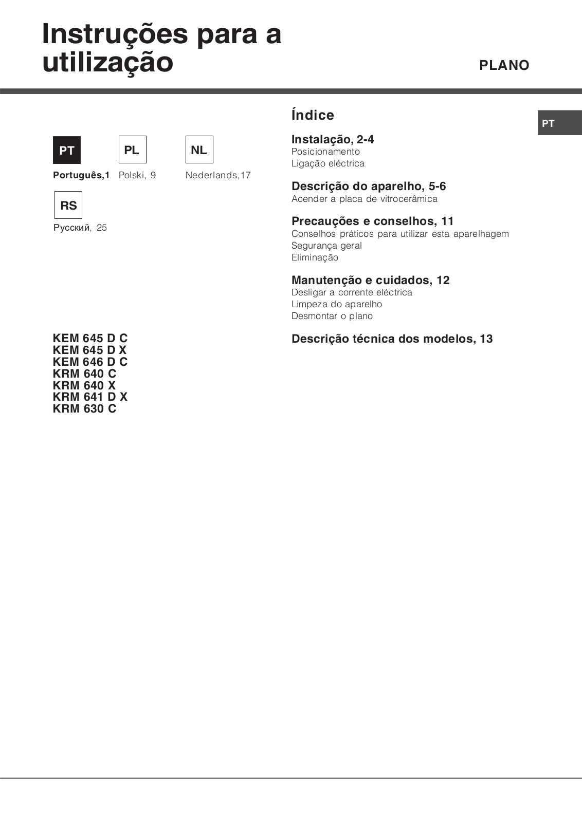 Hotpoint Ariston KRM 630 C User Manual