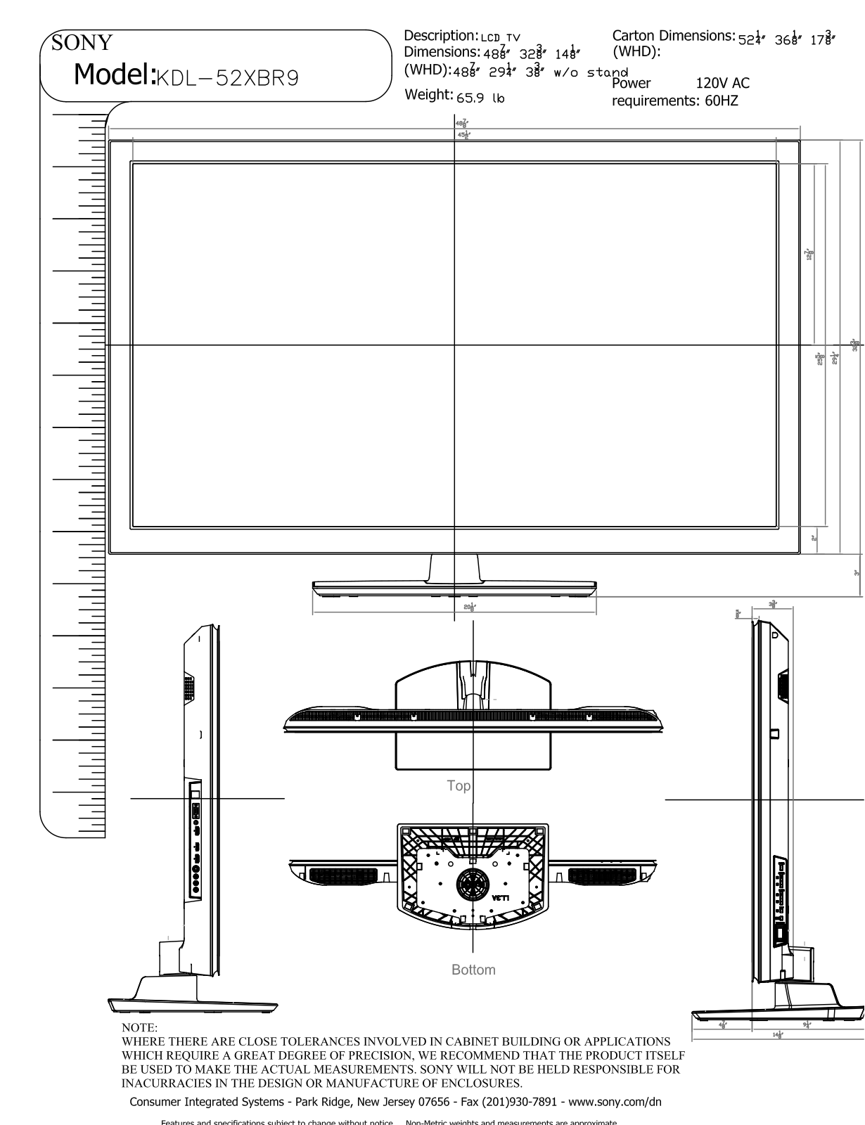 Sony KDL-52XBR9 SCHEMATICS