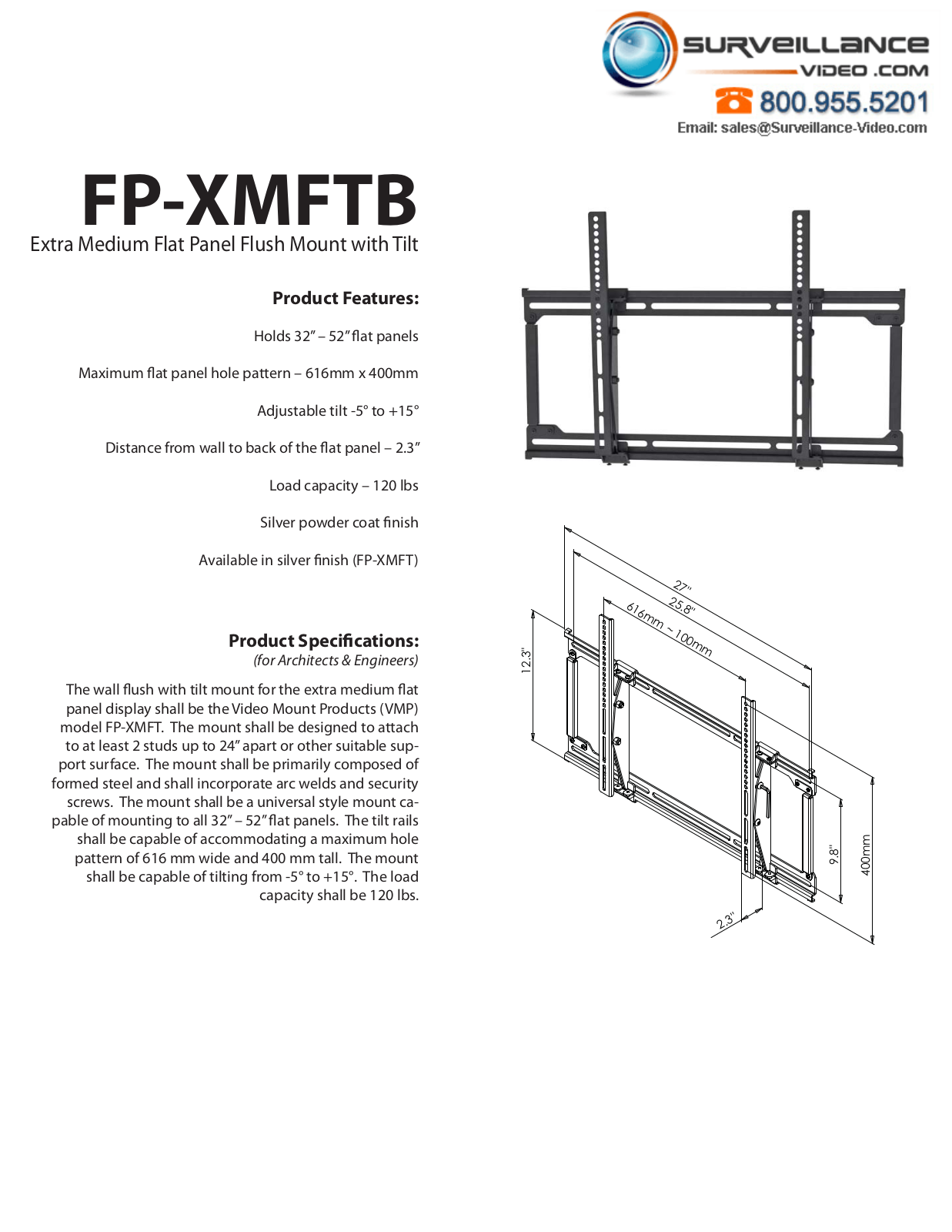 VMP FP-XMFT, FP-XMFTB Specsheet