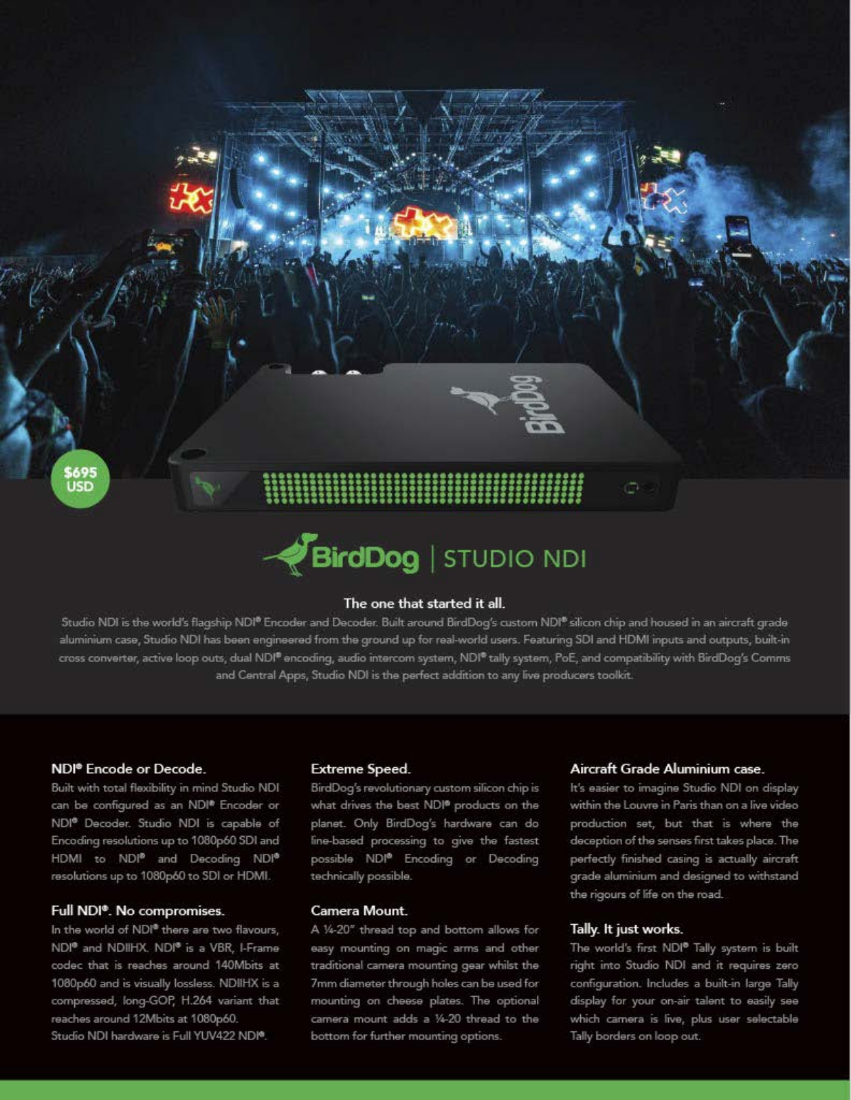 BirdDog Studio Mini Datasheet - ManualMachine.com