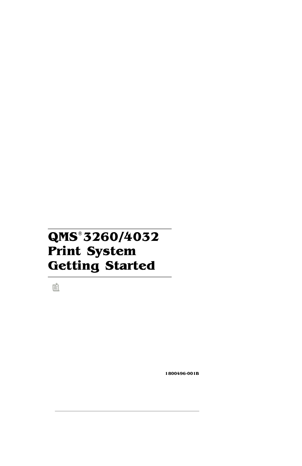 IBM QMS 3260, QMS 4032 User Manual