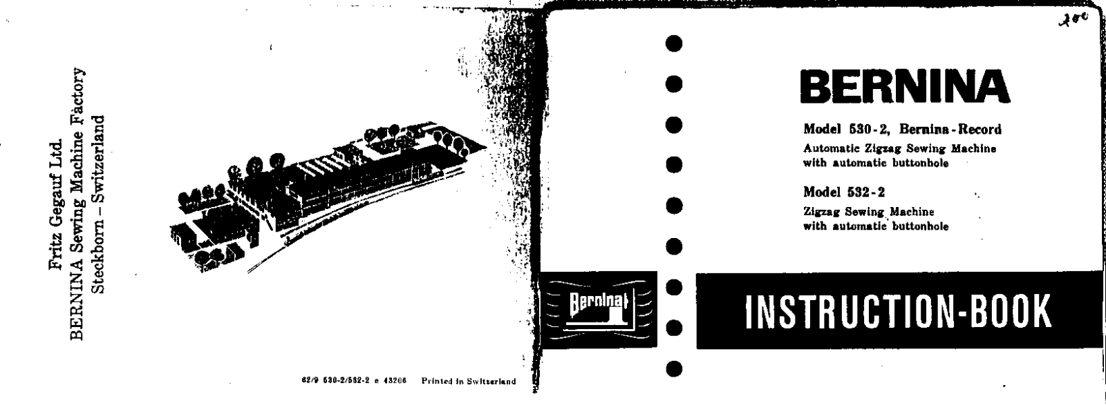 Bernina 530-2 User Manual