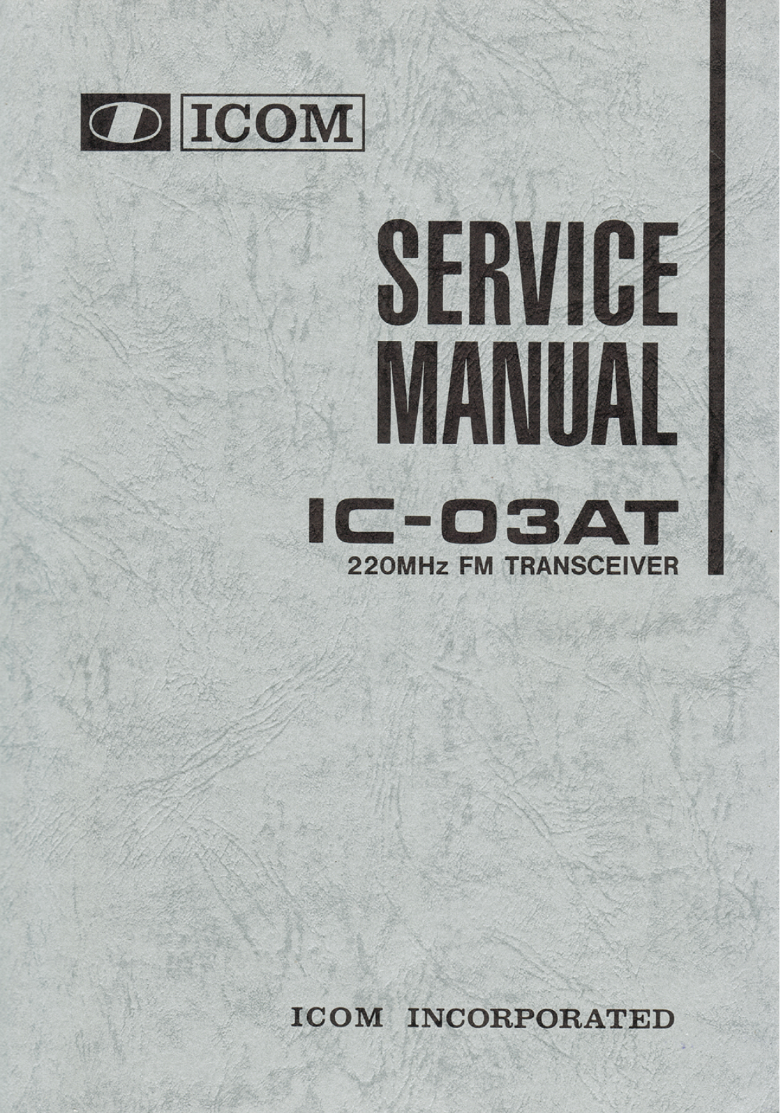 Icom IC-03AT Service Manual